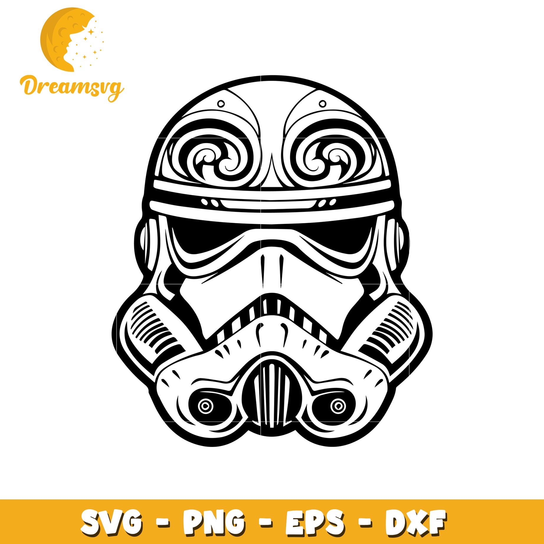 Tribal Stormtrooper Helmet SVG PNG EPS DXF