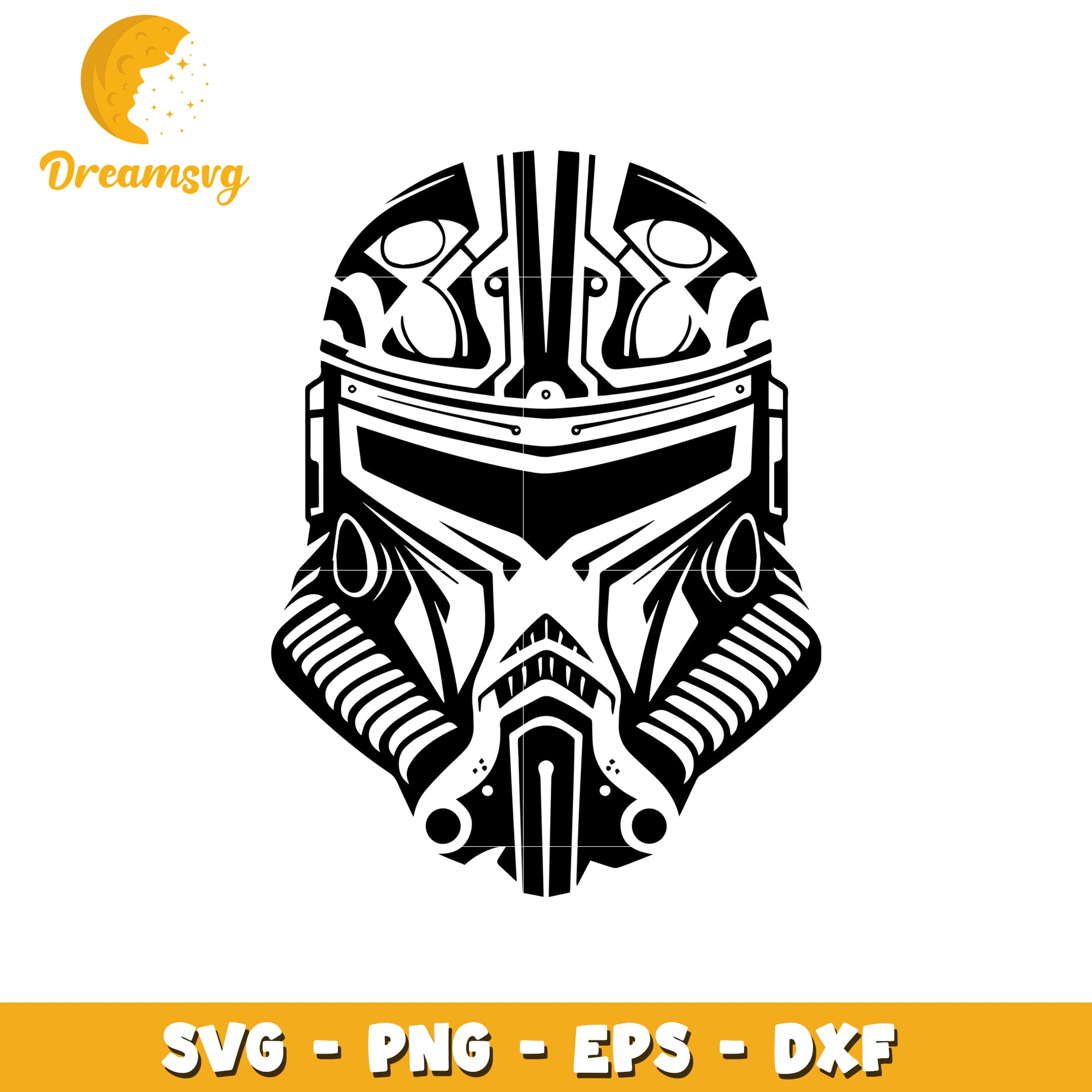 Tribal Trooper Helmet SVG PNG EPS DXF