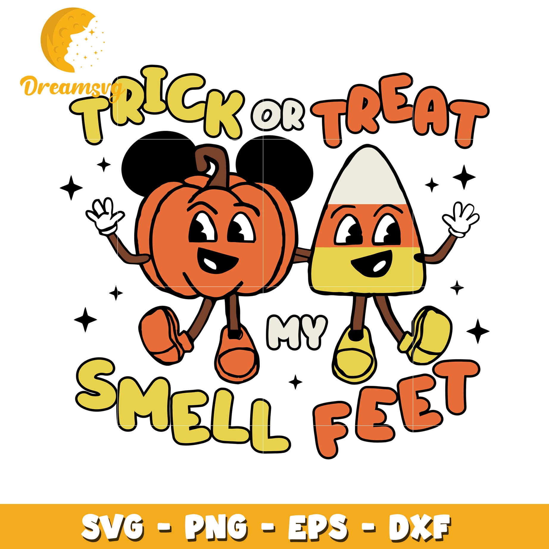 Trick or treat smell my feet svg, Halloween characters svg