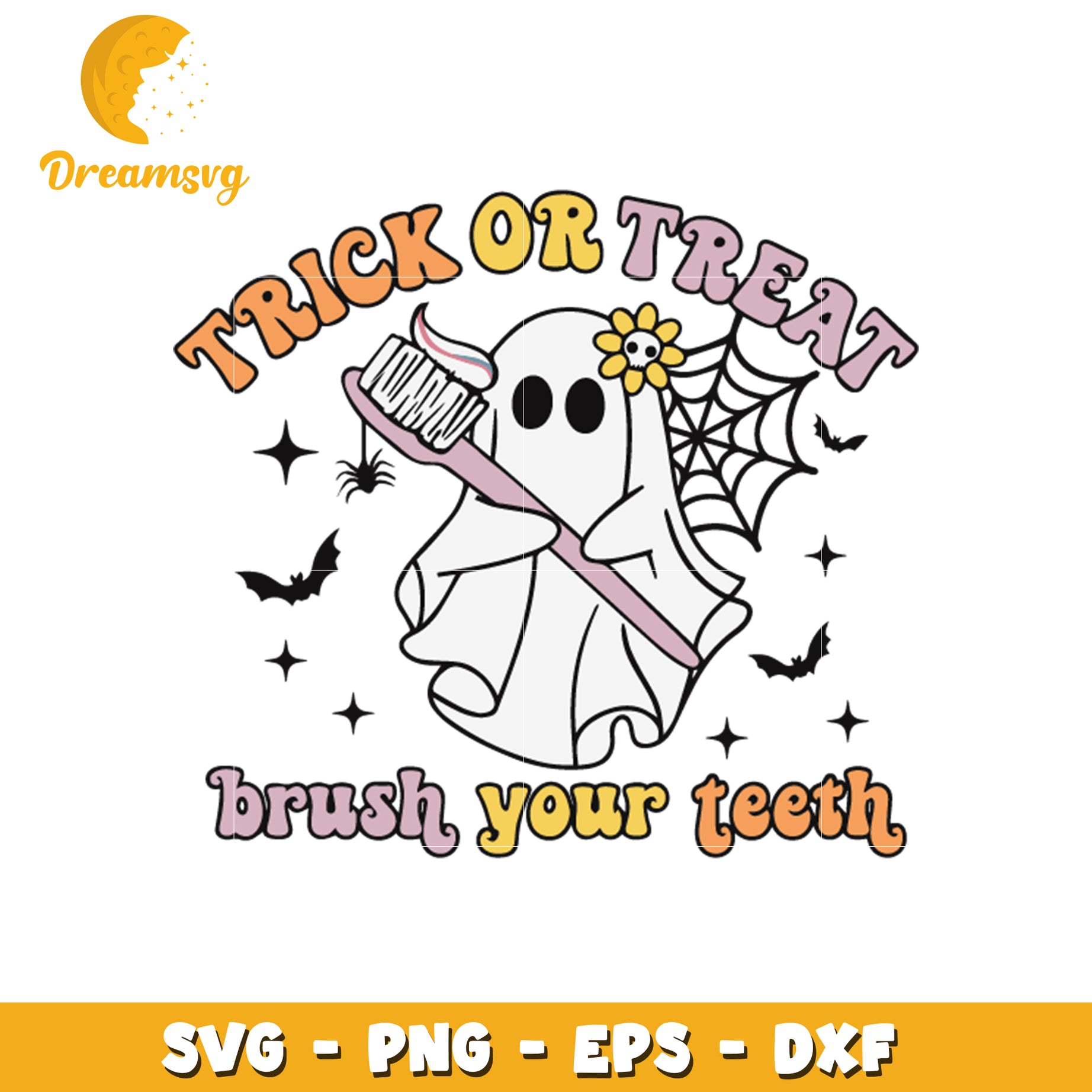 Trick or treat brush your teeth svg, trick or treat svg, halloween svg