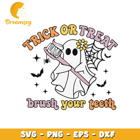 Trick or treat brush your teeth svg, trick or treat svg, halloween svg