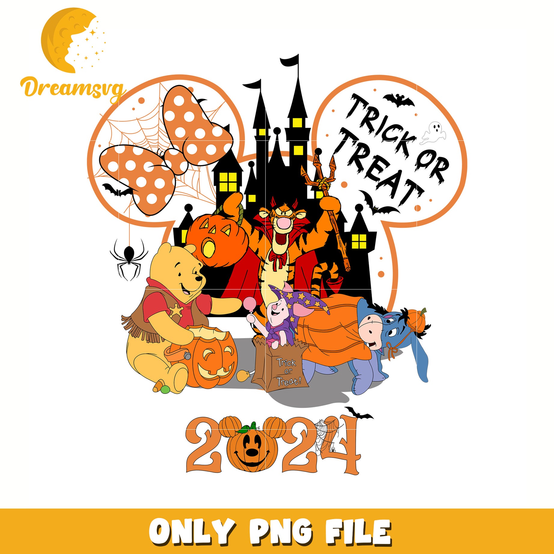 Trick or treat halloween png, halloween candy png, spooky halloween png
