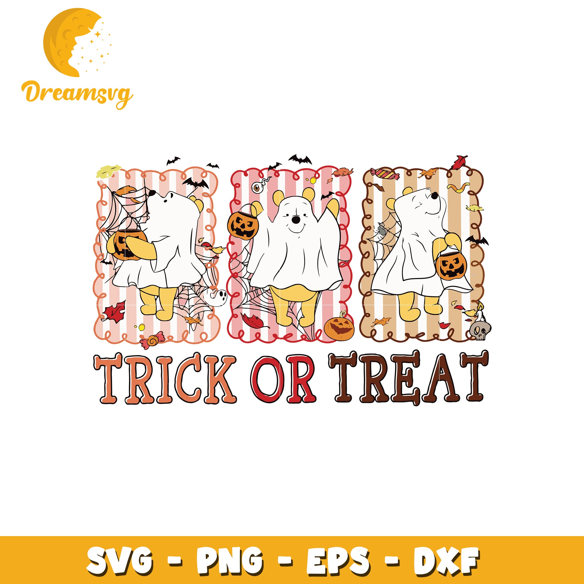 Trick or treat svg, halloween candy svg, halloween characters svg ...