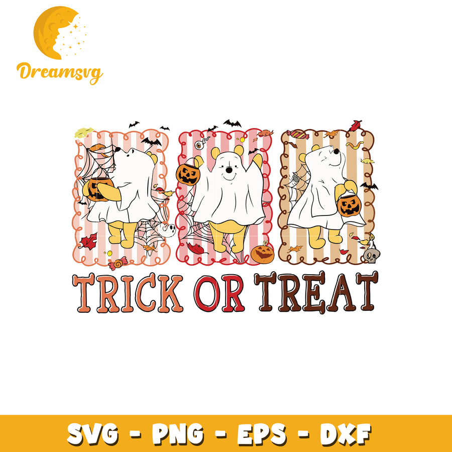 Trick or treat svg, halloween candy svg, halloween characters svg