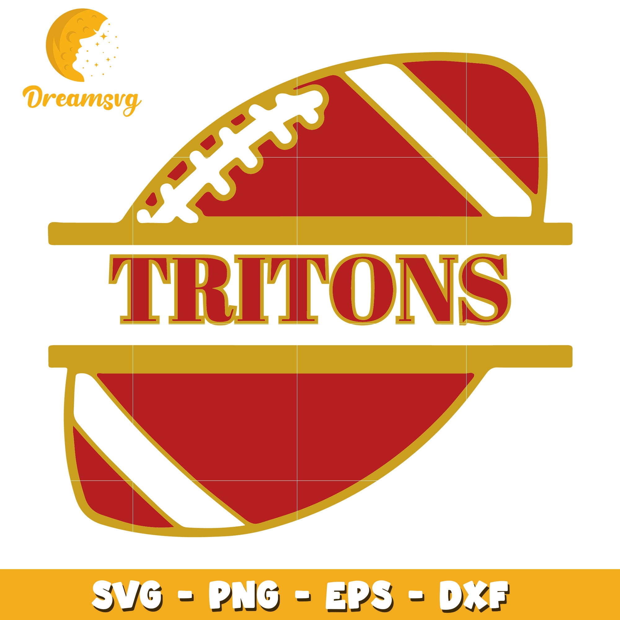 Tritons Football SVG PNG EPS DXF Cut File