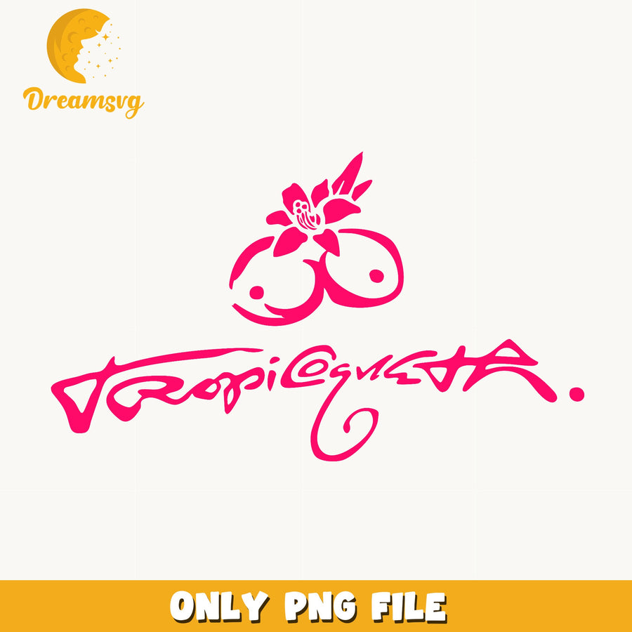 Tropicguera Pink Logo PNG, Latina Brand Art, Fan PNG