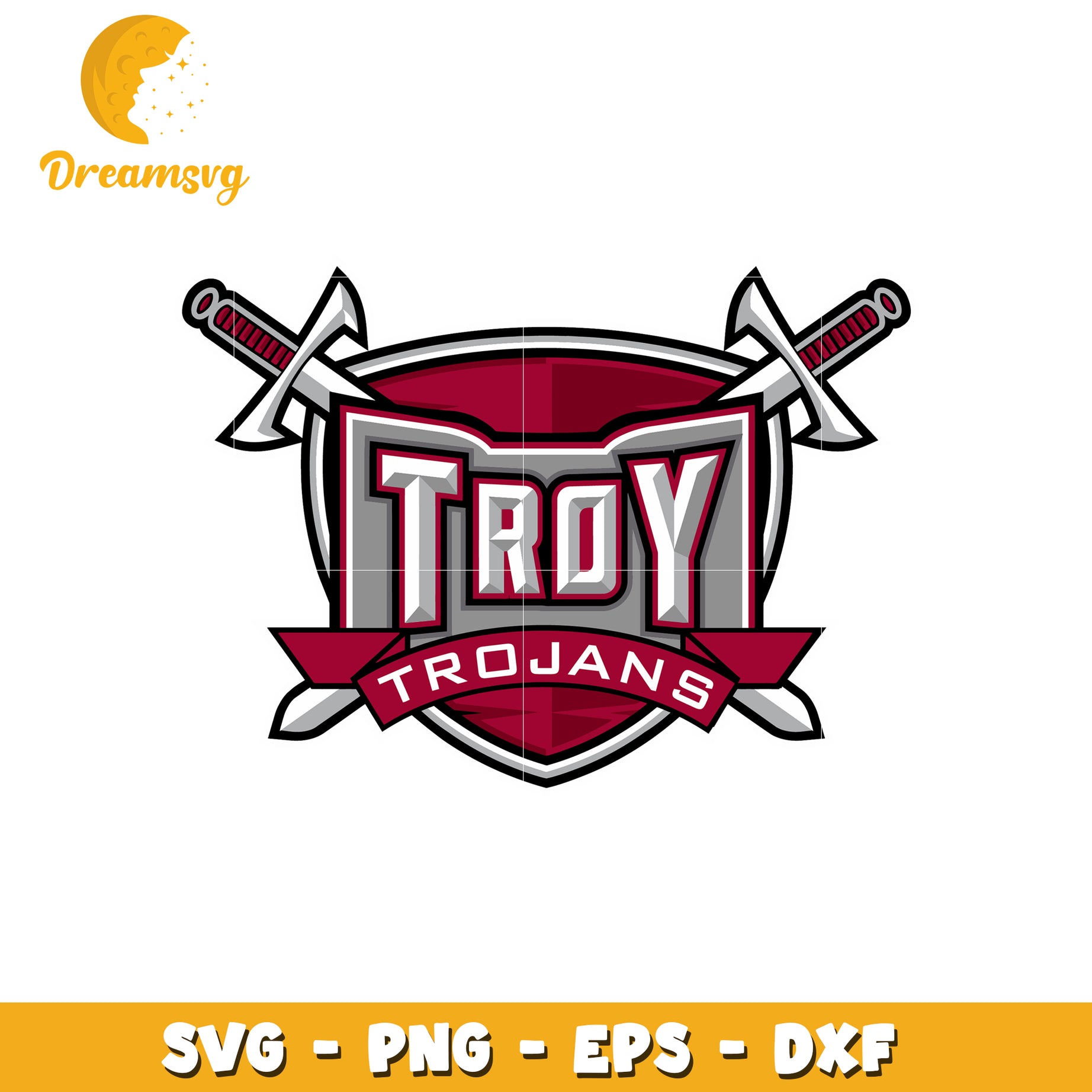 Troy Trojans SVG Logo Design