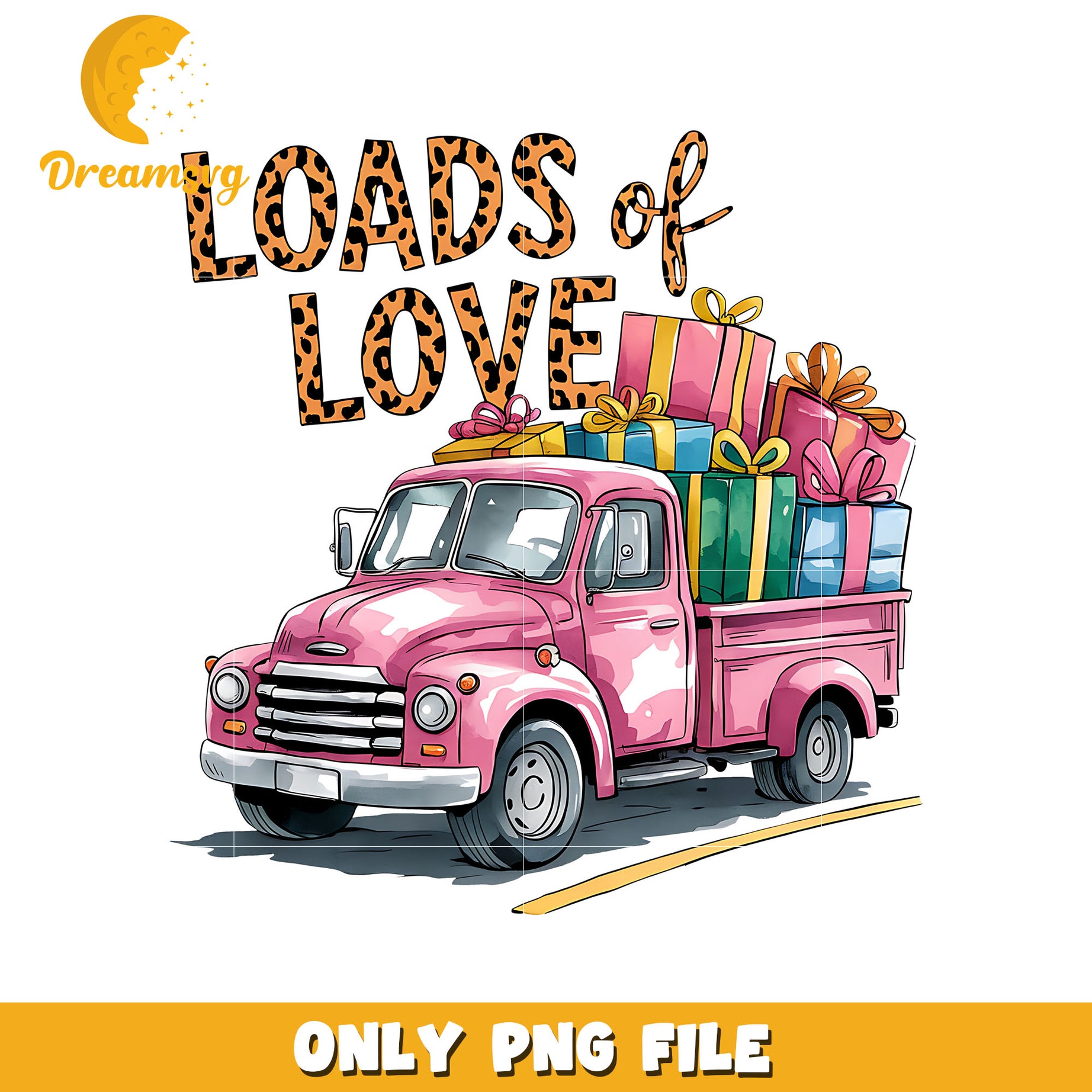 Truck loads of love valentine png, love png, valentine png