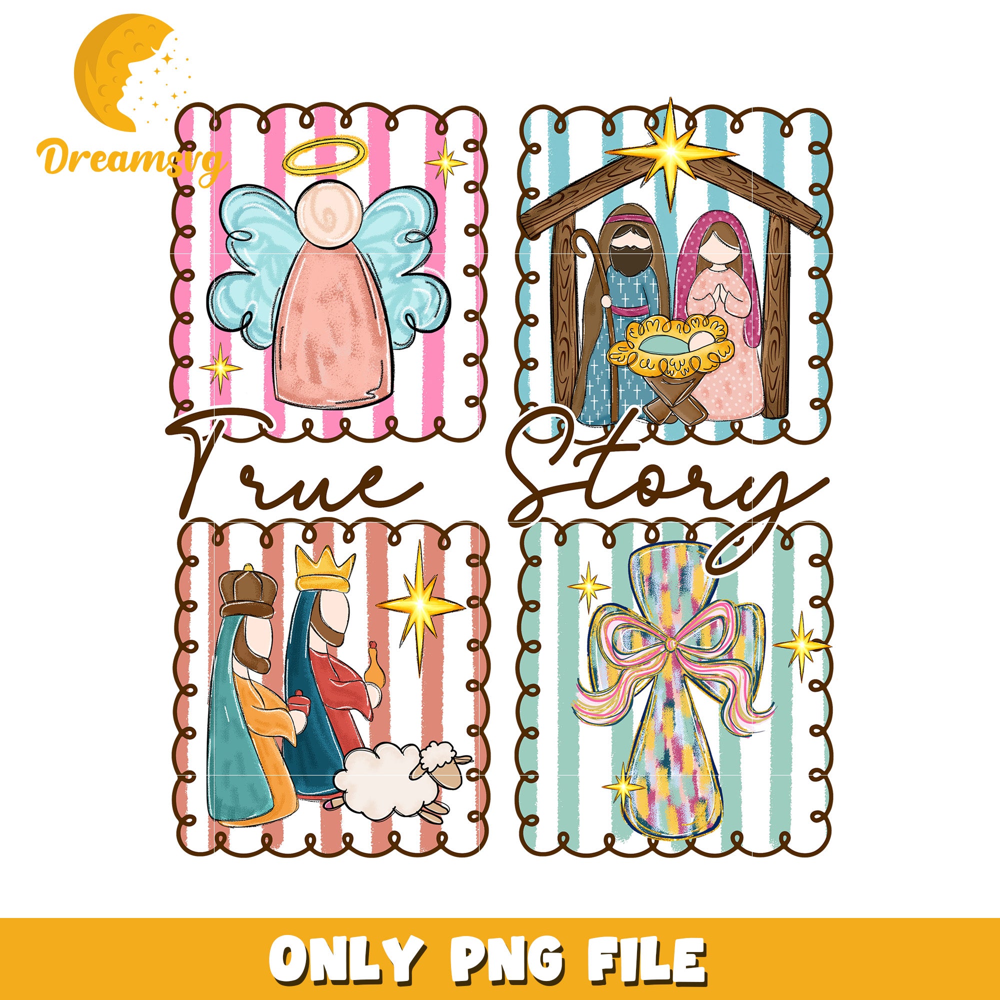 True story png, christmas movie​ png, christmas tree​ png