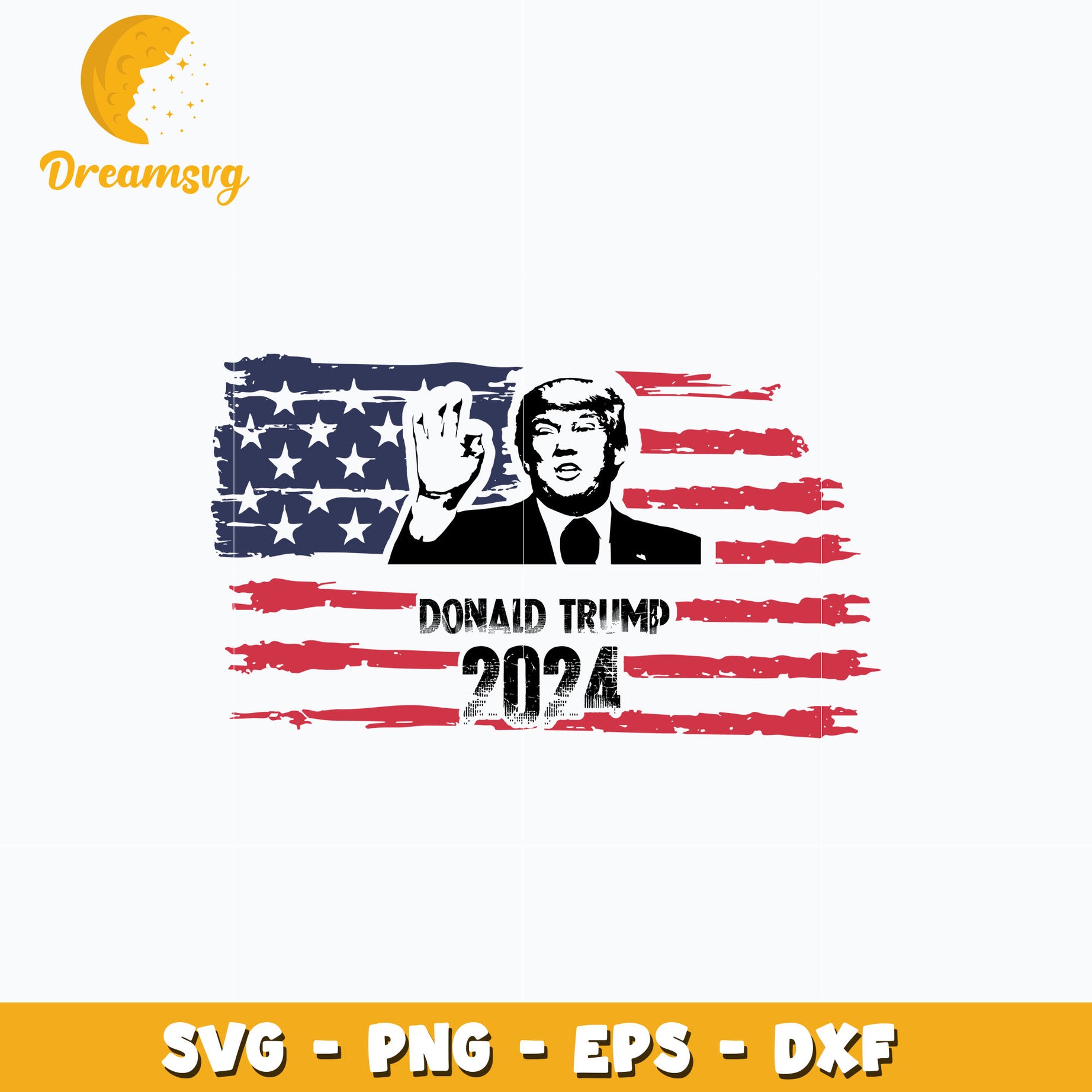 Donald trump 2024 flag america svg, digital download