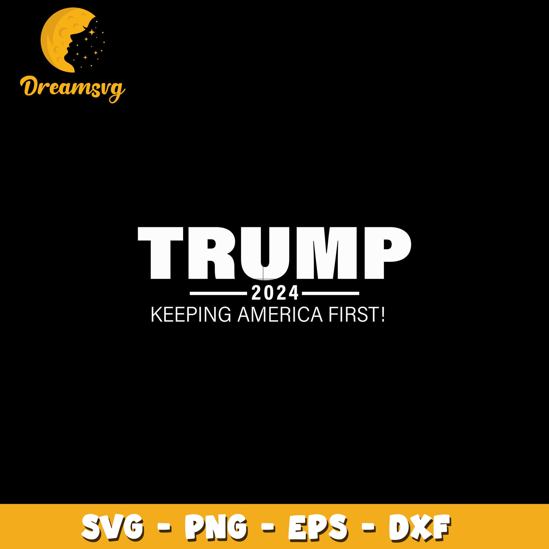 Trump 2024 Keep America First design svg