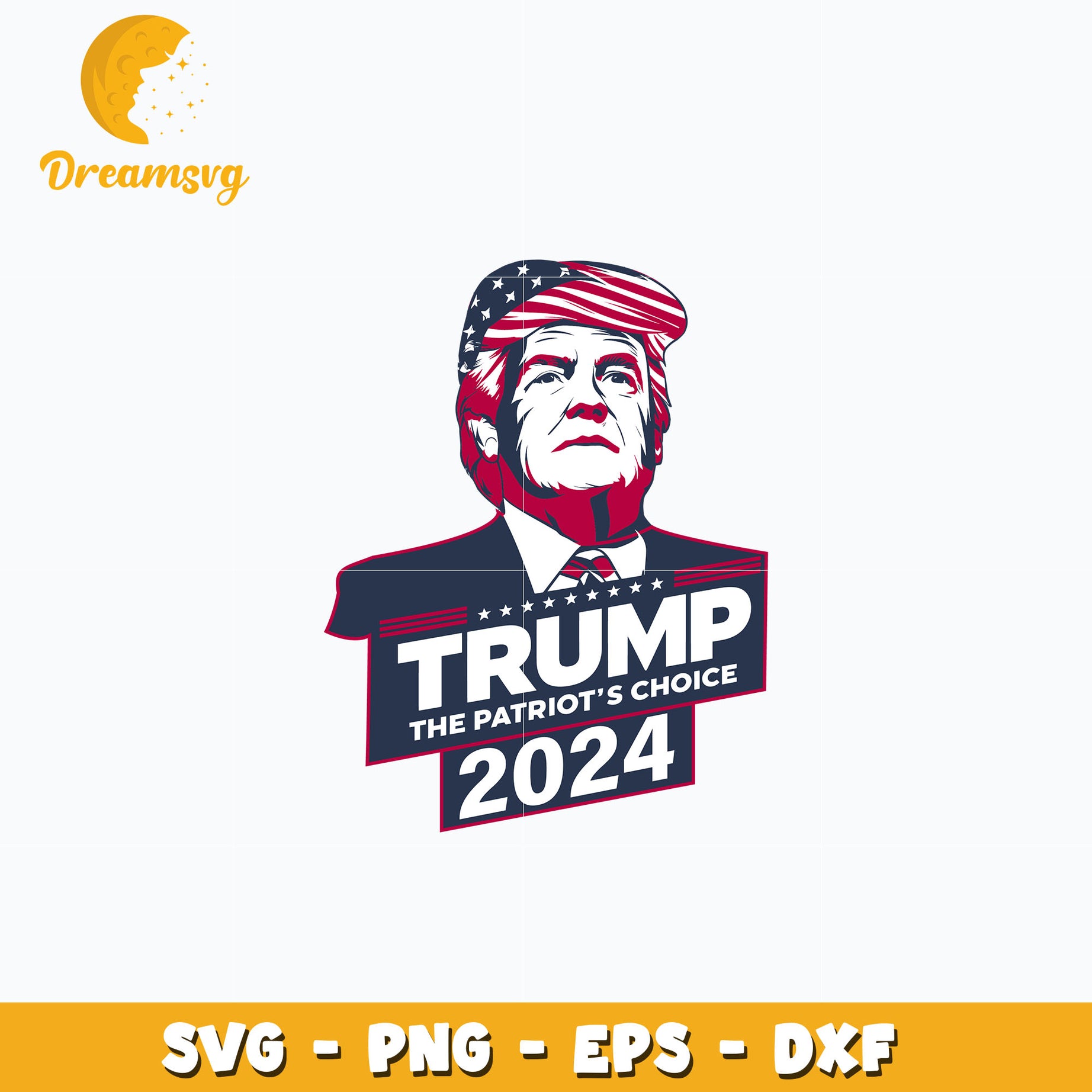 Trump 2024 The Patriot's Choice design svg