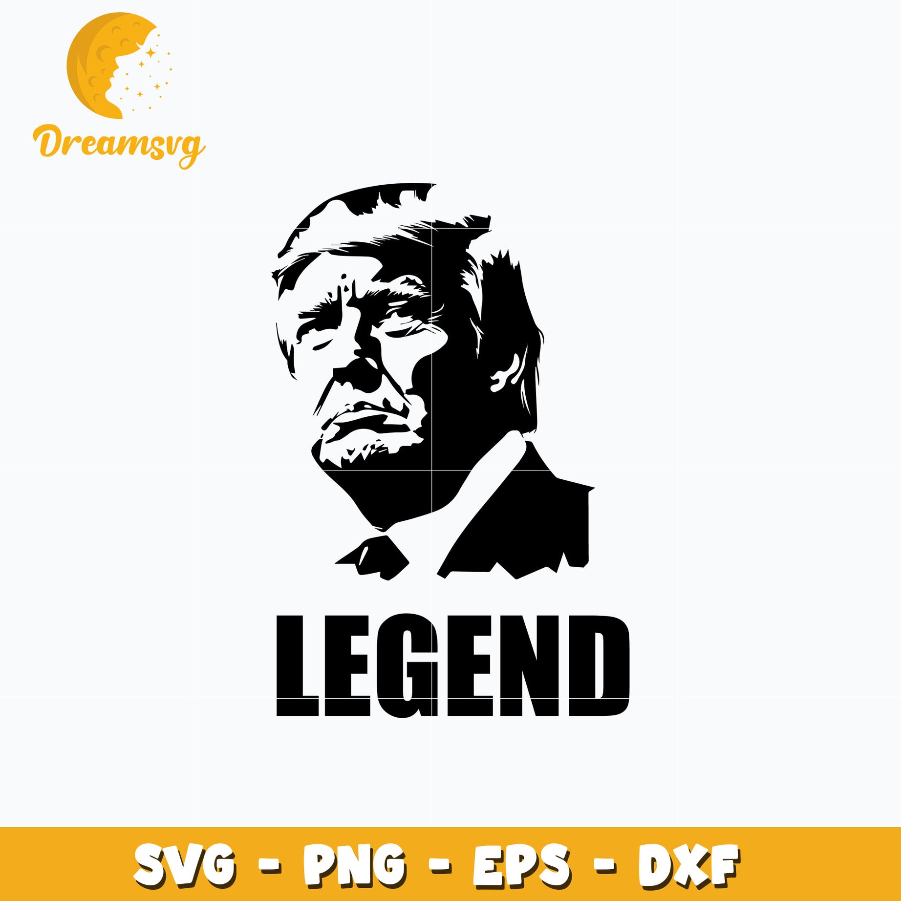 Donald trump Legend black white svg, digital download