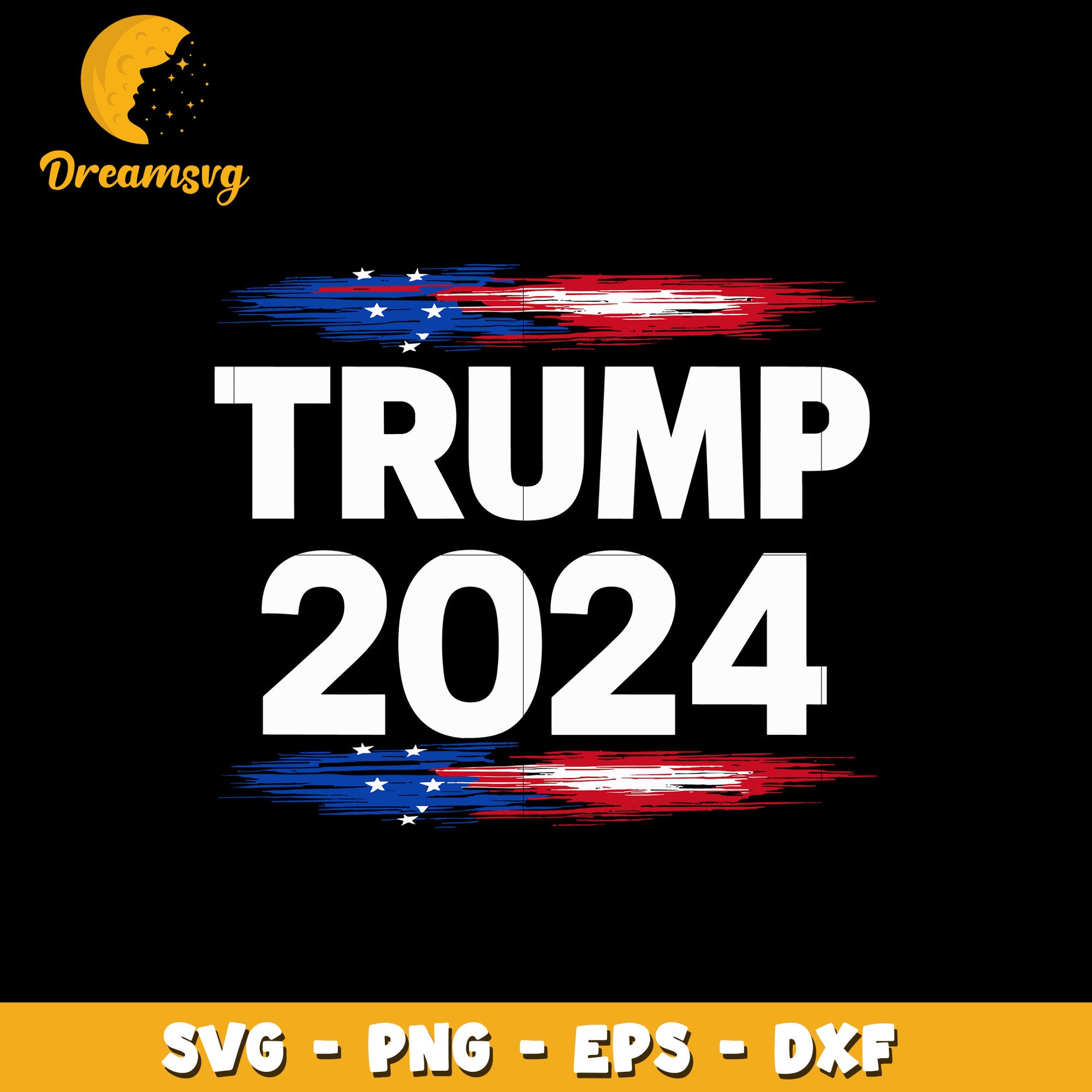 Trump 2024 flag america design svg