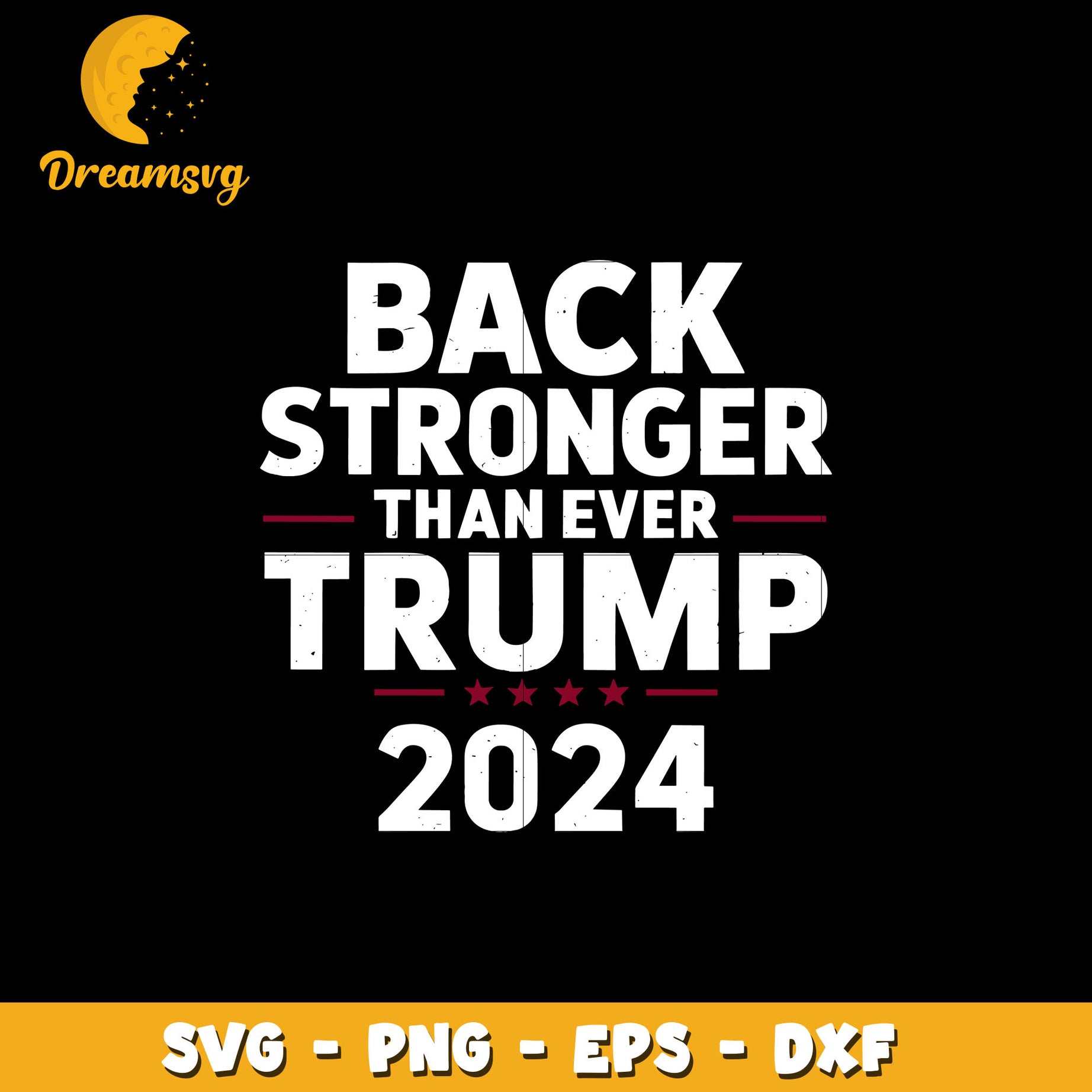 Back stronger than ever trump 2024 svg