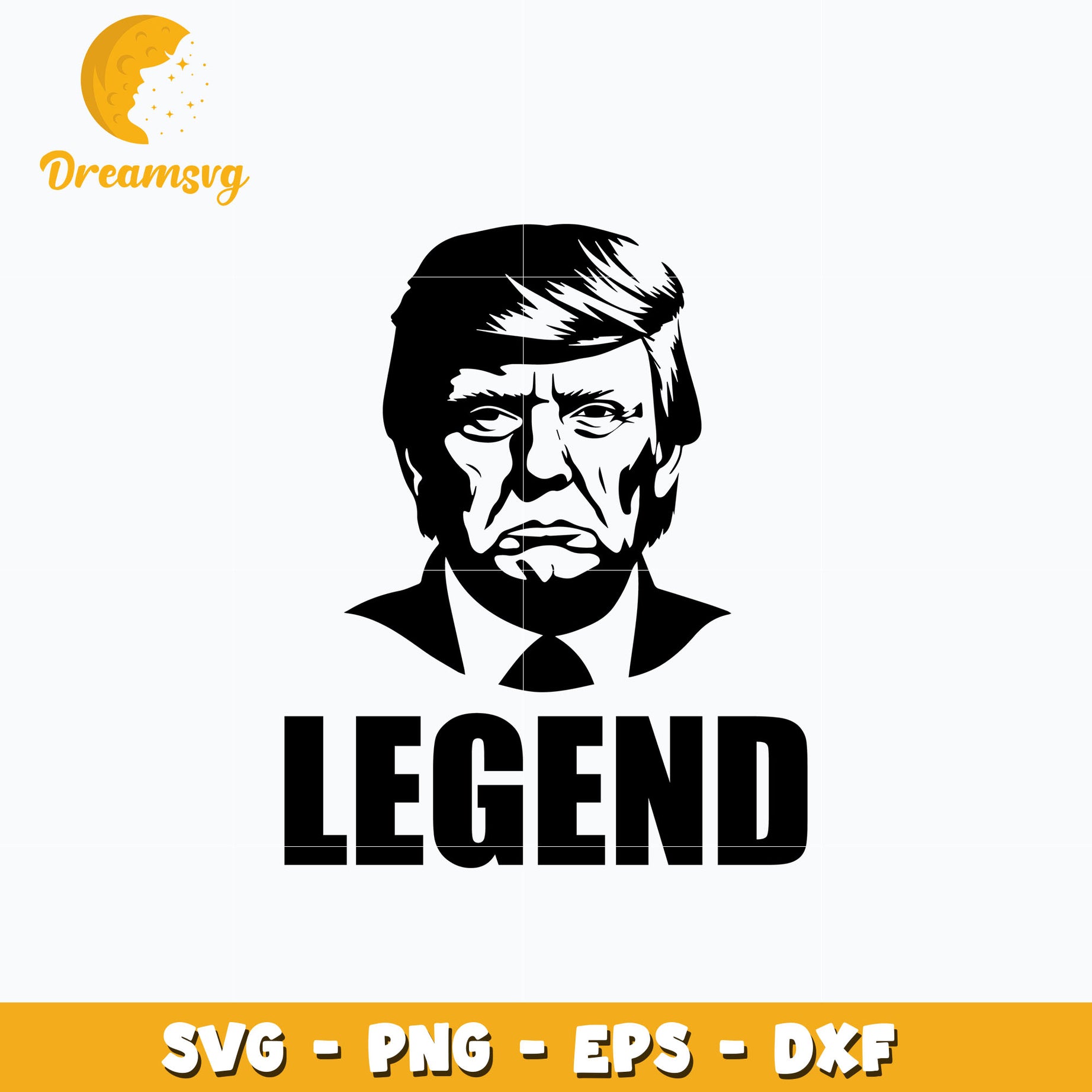 Donald trump Legend black white design svg