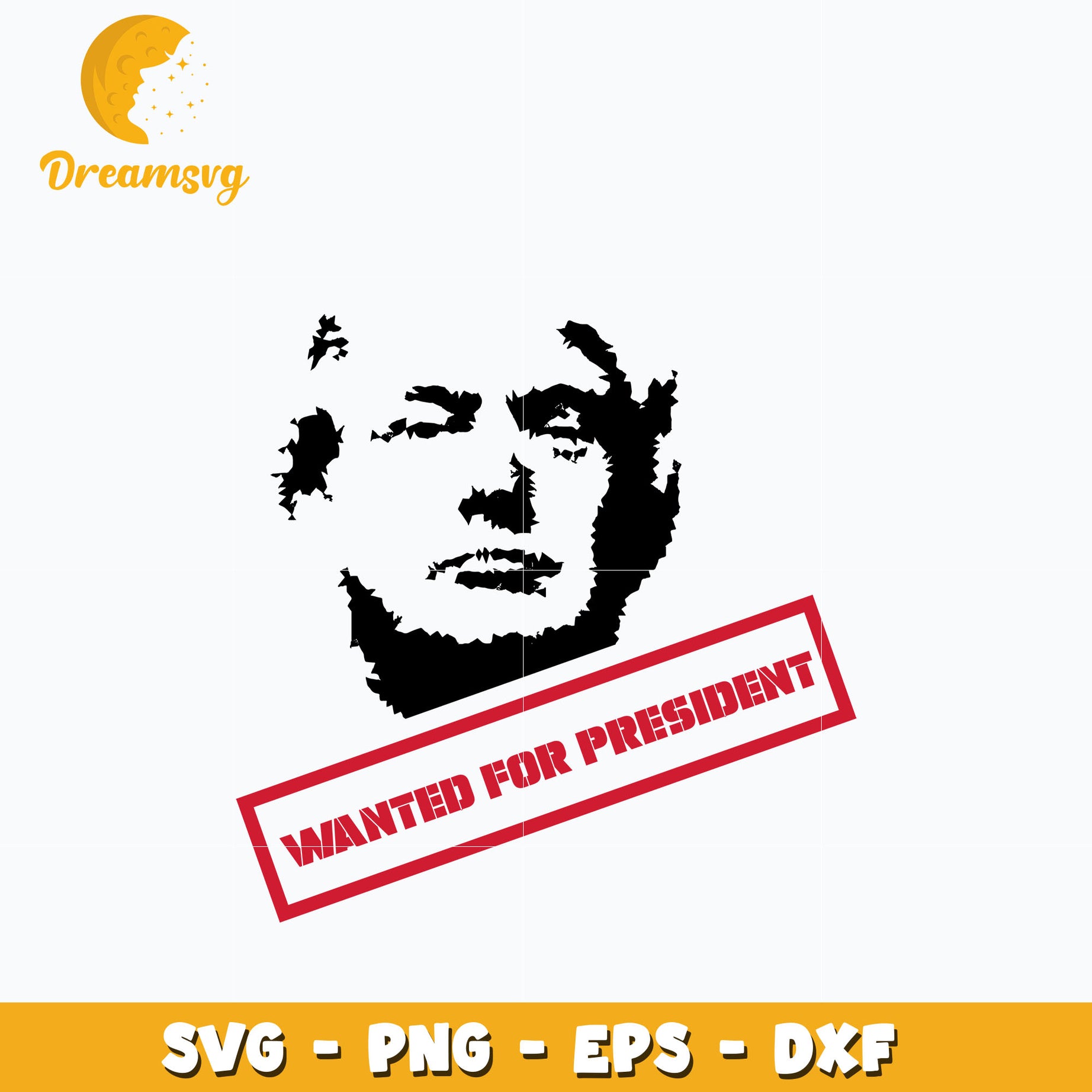 Wanted for president Trump svg, instant download