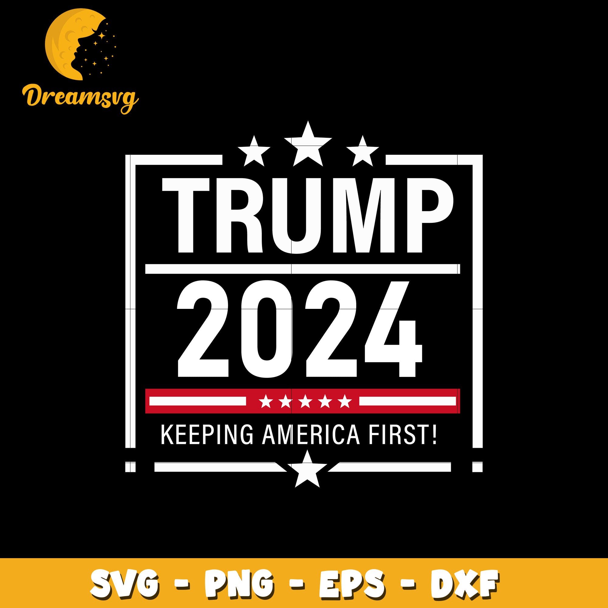 Trump 2024 svg, Keep America First svg