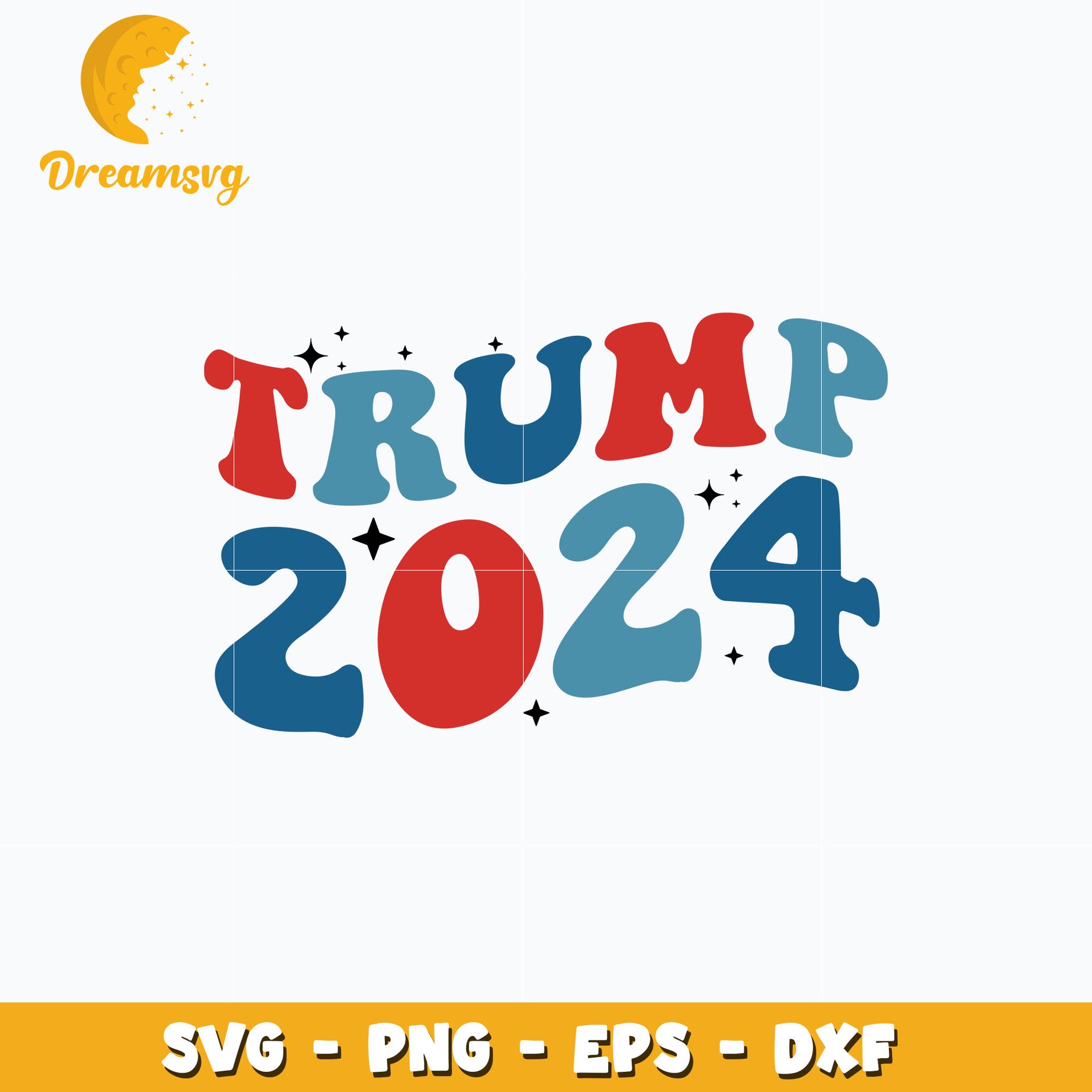 Retro Trump 2024 svg, Instant download