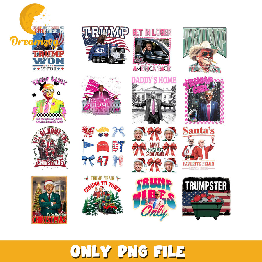 Trump 2024 PNG Bundle Designs & Graphics