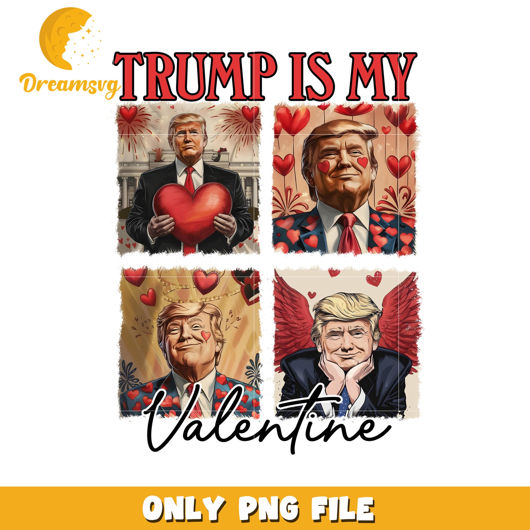 Trump Valentine PNG Design