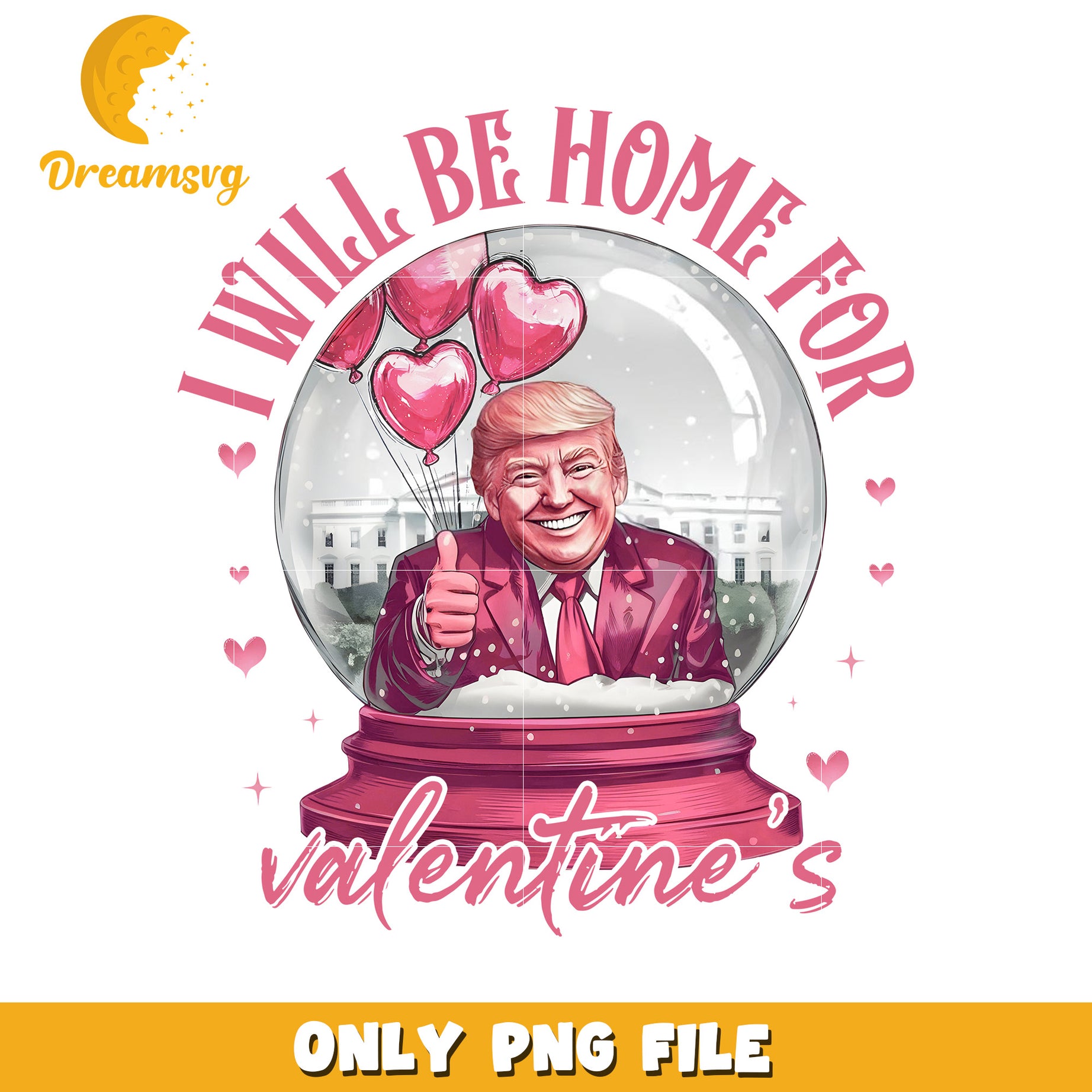 Trump Valentines Snow Globe PNG