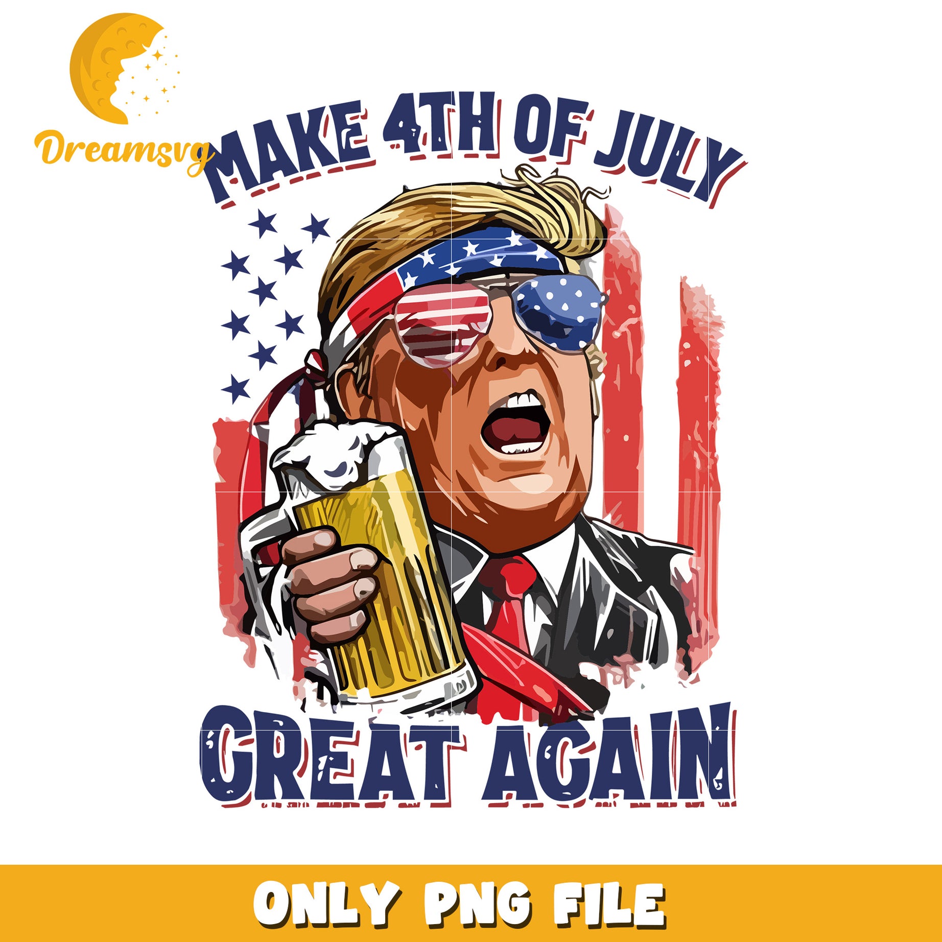 Trump make 4th of july great again png, donald trump png, 4th of july png