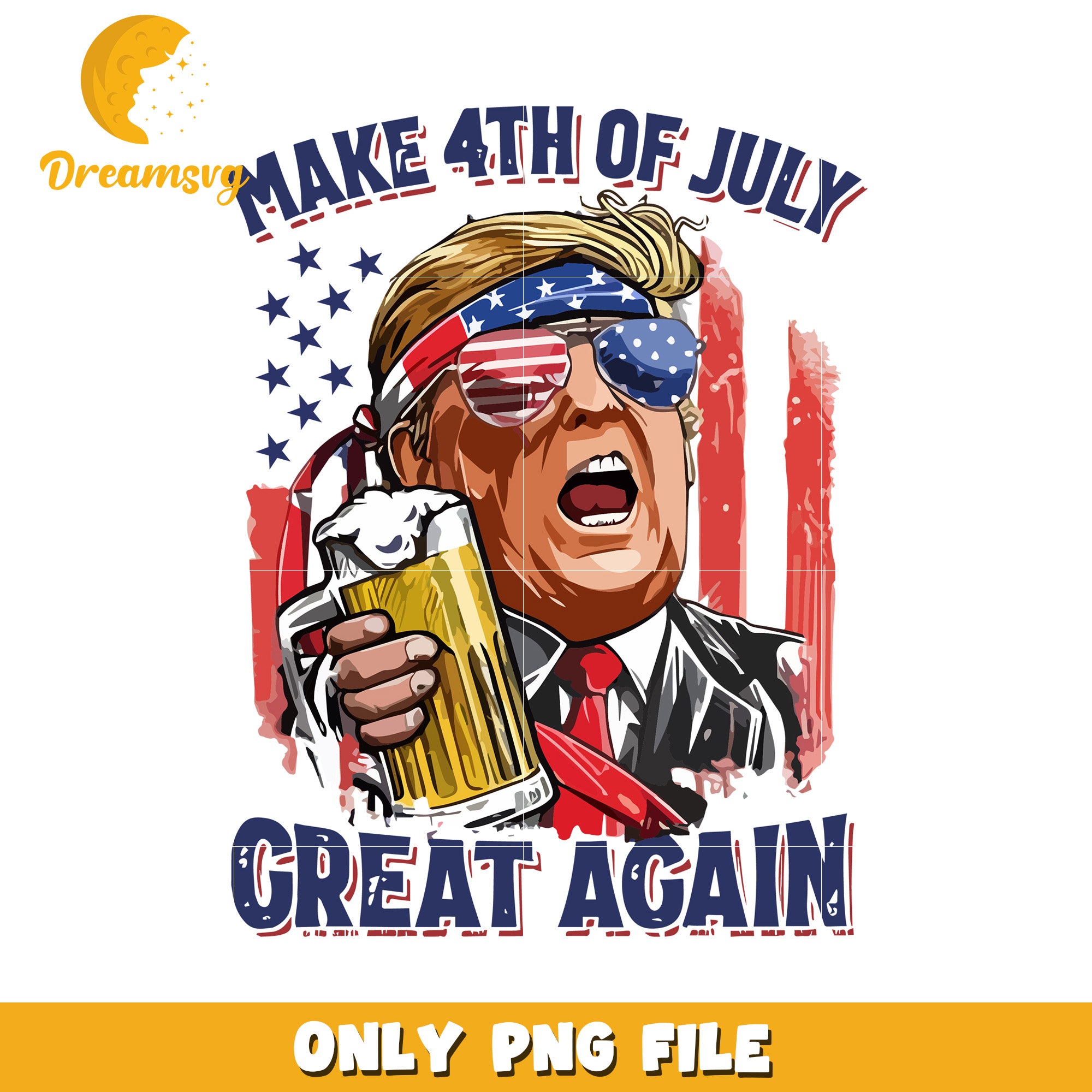 Trump make 4th of july great again png, donald trump png, 4th of july png