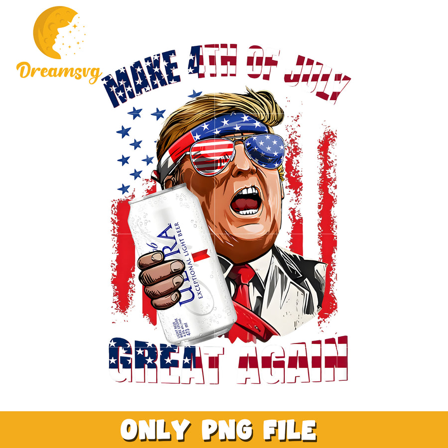 Trump make 4th of july great again png, funny patriotic png, independence day png