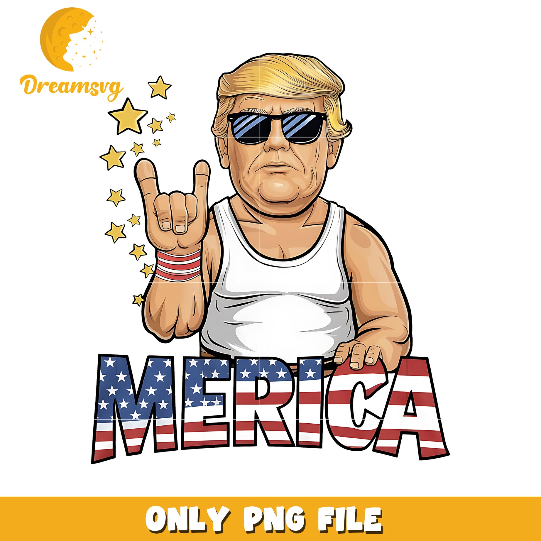 Trump merica png, american flag png, patriotic png
