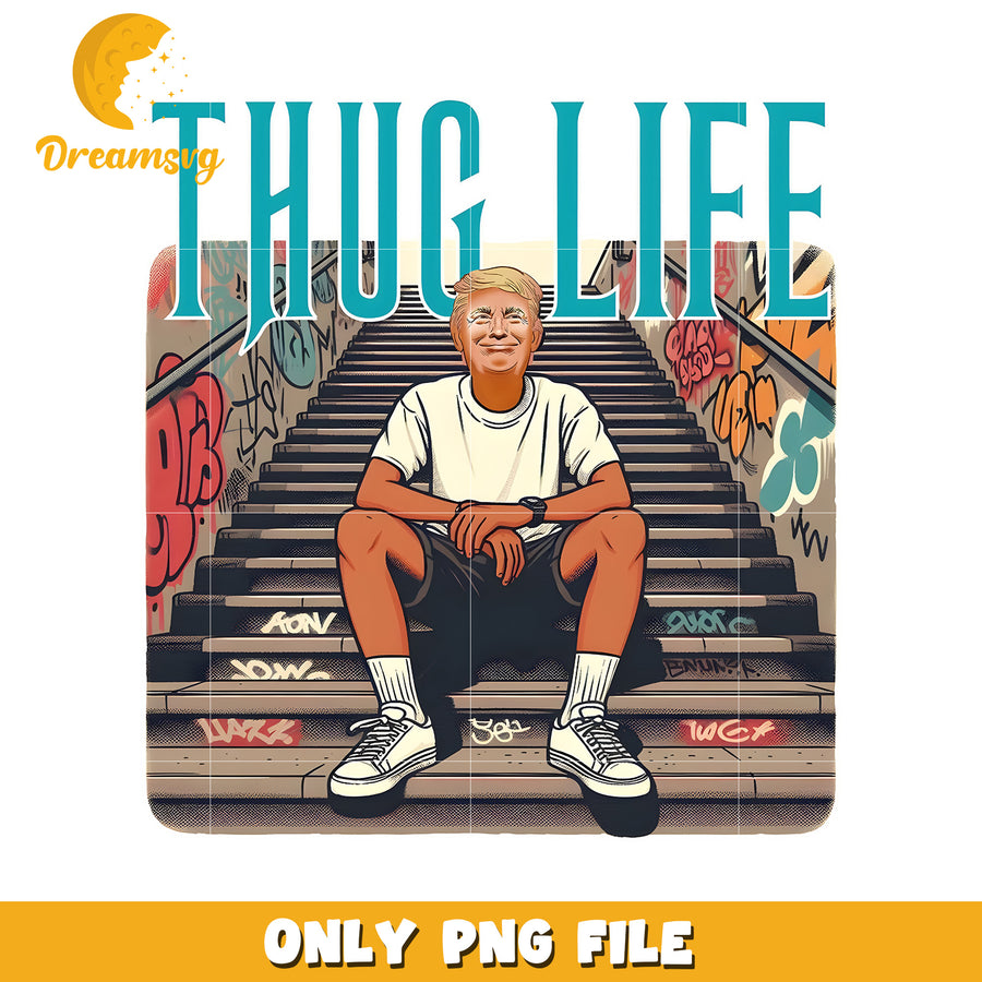 Trump thug life png, funny trump png, political meme png