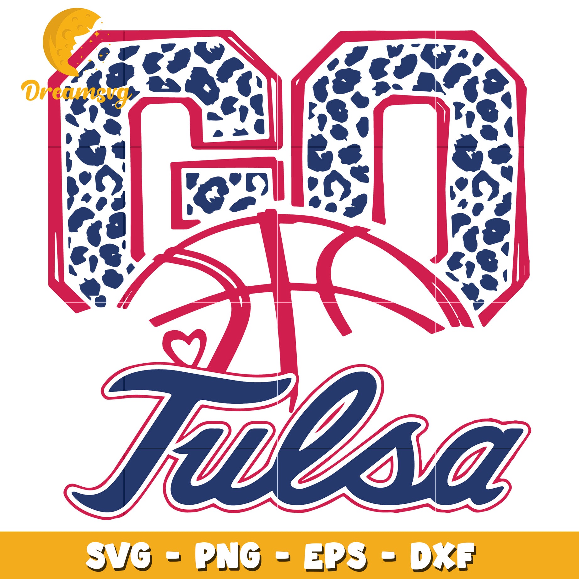 Tulsa Basketball Leopard SVG Cut File