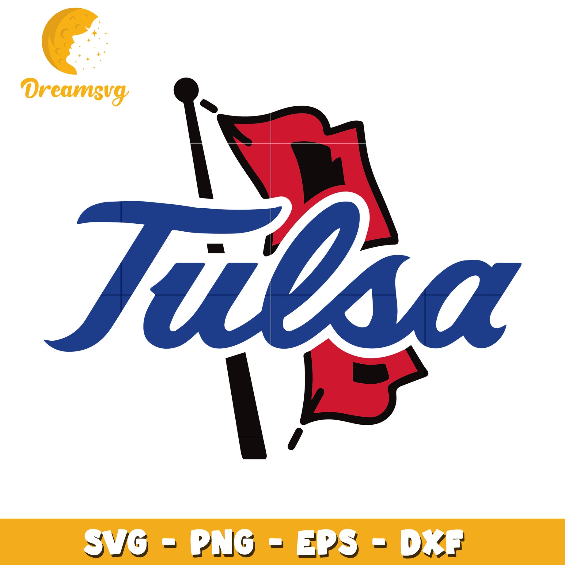 Tulsa Flag Logo SVG Clipart for Creative Design Projects