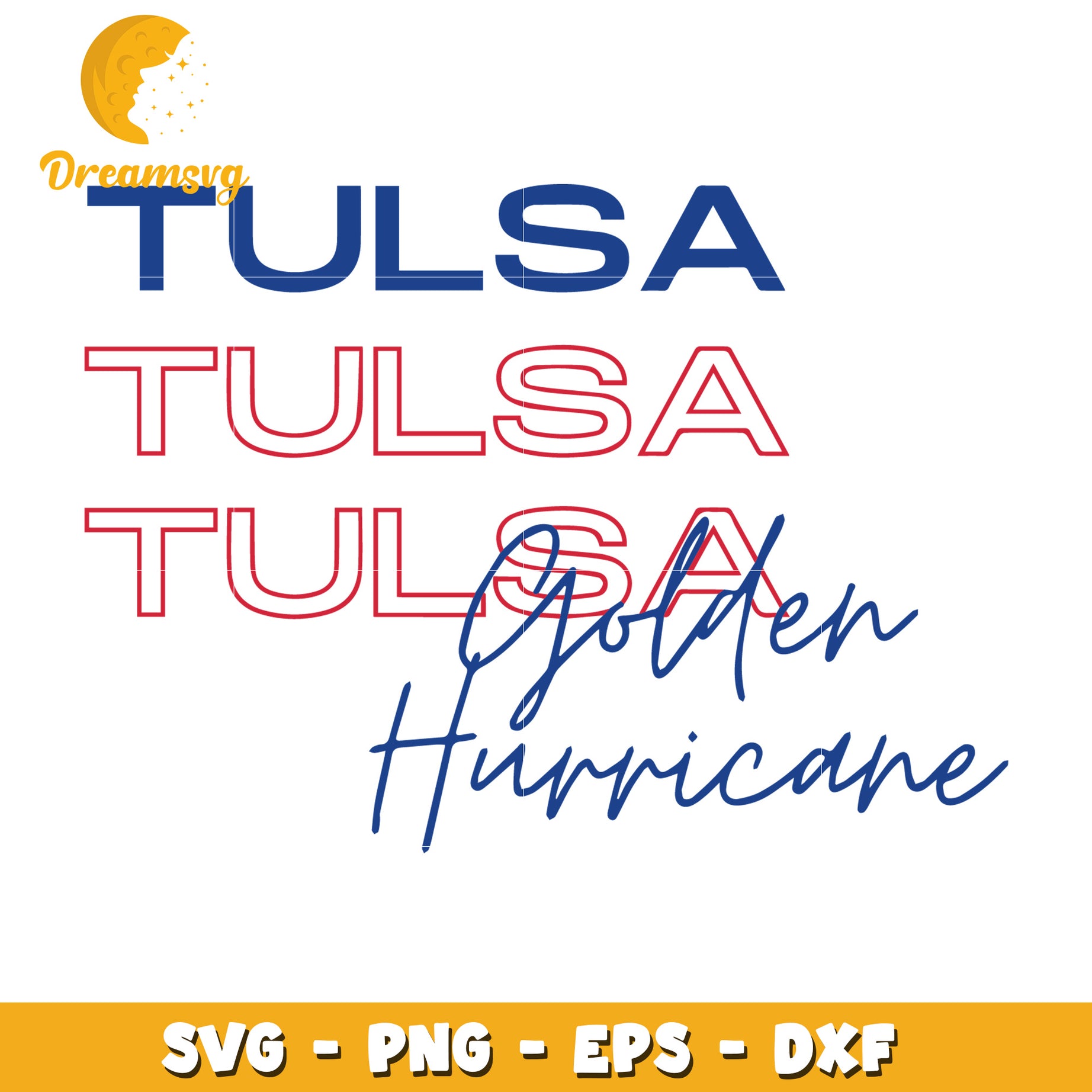 Tulsa Script Tulsa Golden Hurricane SVG Cut Files – DreamSVG Store