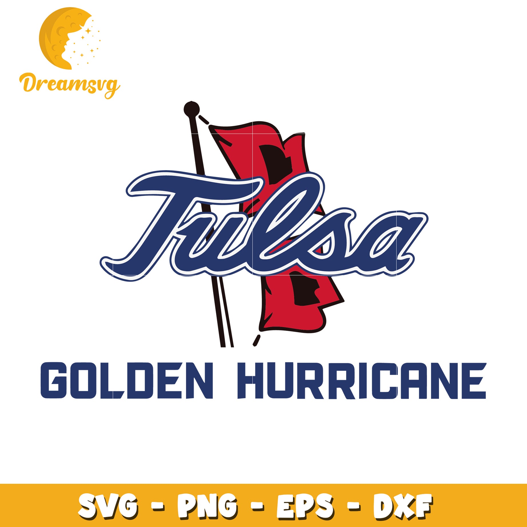 Tulsa Golden Hurricane SVG Design for Sports Fans and Projects