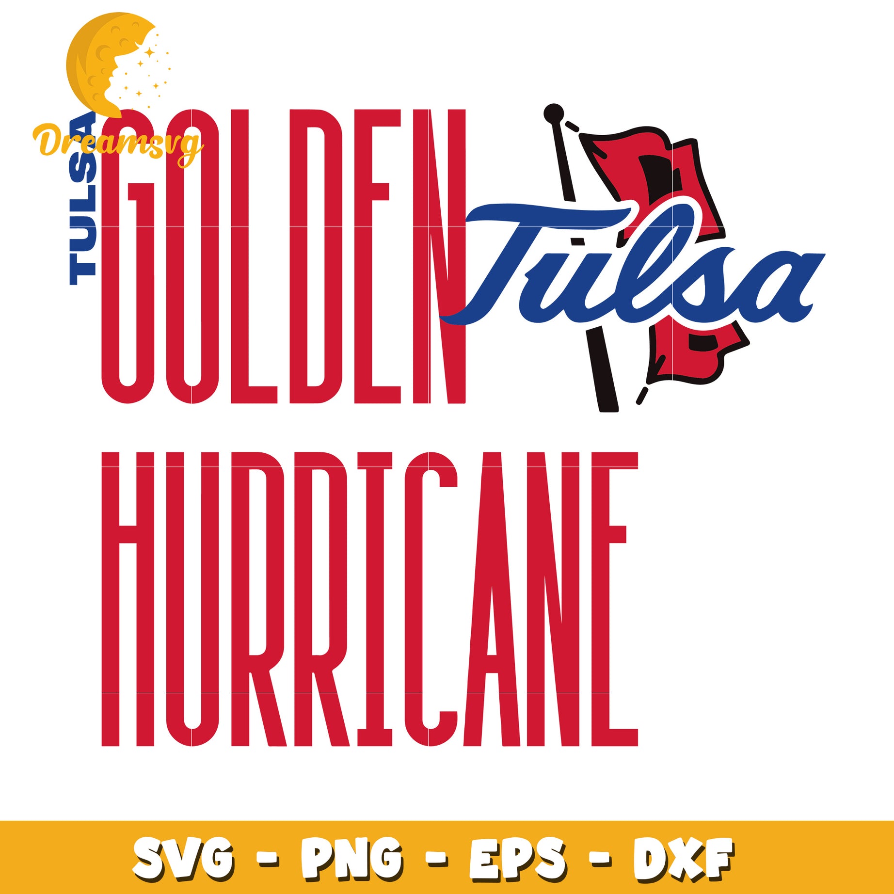 Tulsa Golden Hurricane SVG PNG EPS DXF