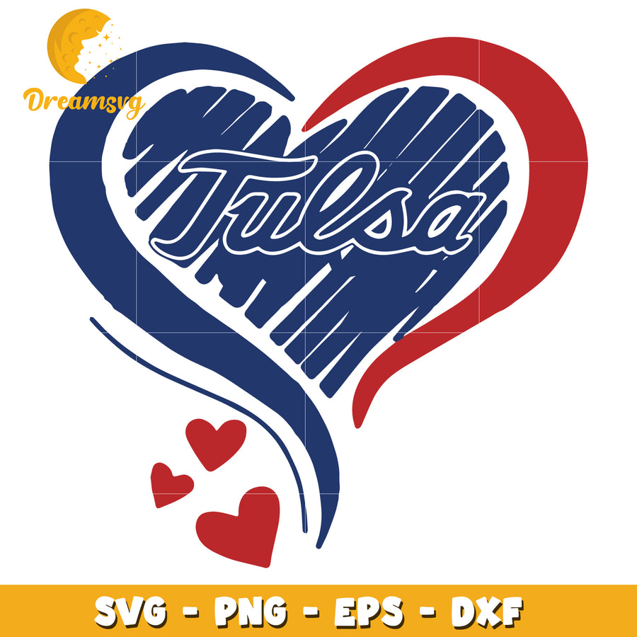 Tulsa Heart SVG Design for Love and Affection Decor Products