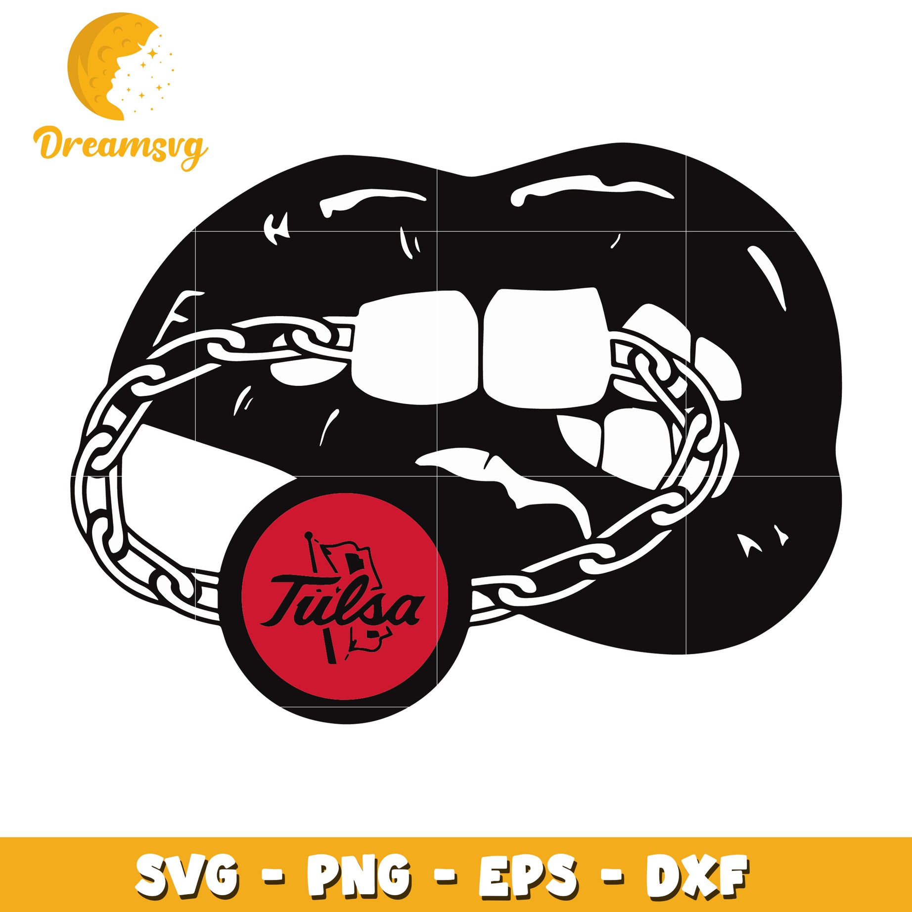 Tulsa Lips SVG Cut File