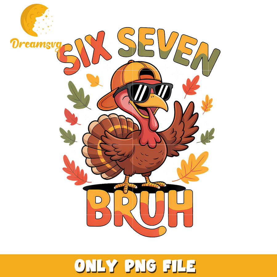 Turkey six seven bruh png, funny clipart png, dark meme png