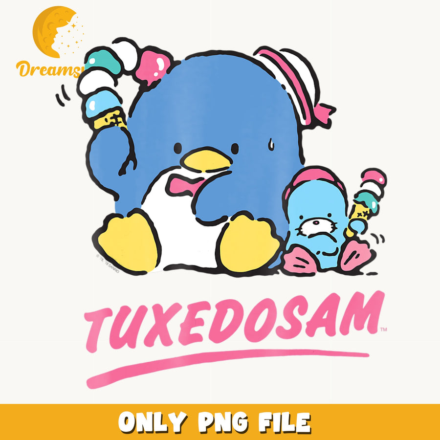 Tuxedosam Ice Cream PNG, Sanrio Penguin Clipart, Cute PNG