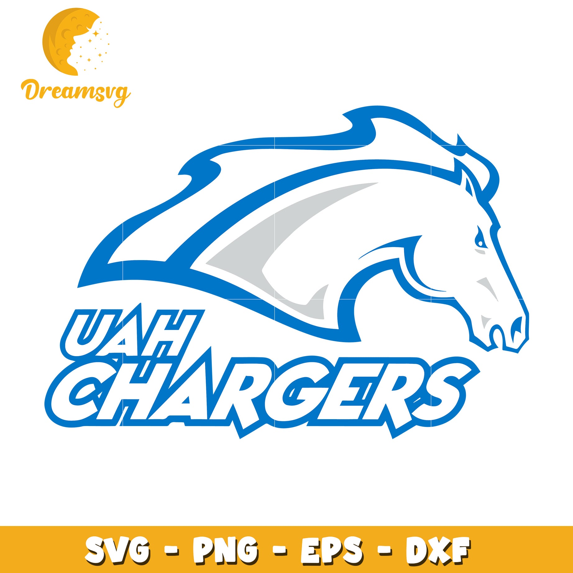 UAH Chargers Logo SVG Design for Sports Enthusiasts and Fans