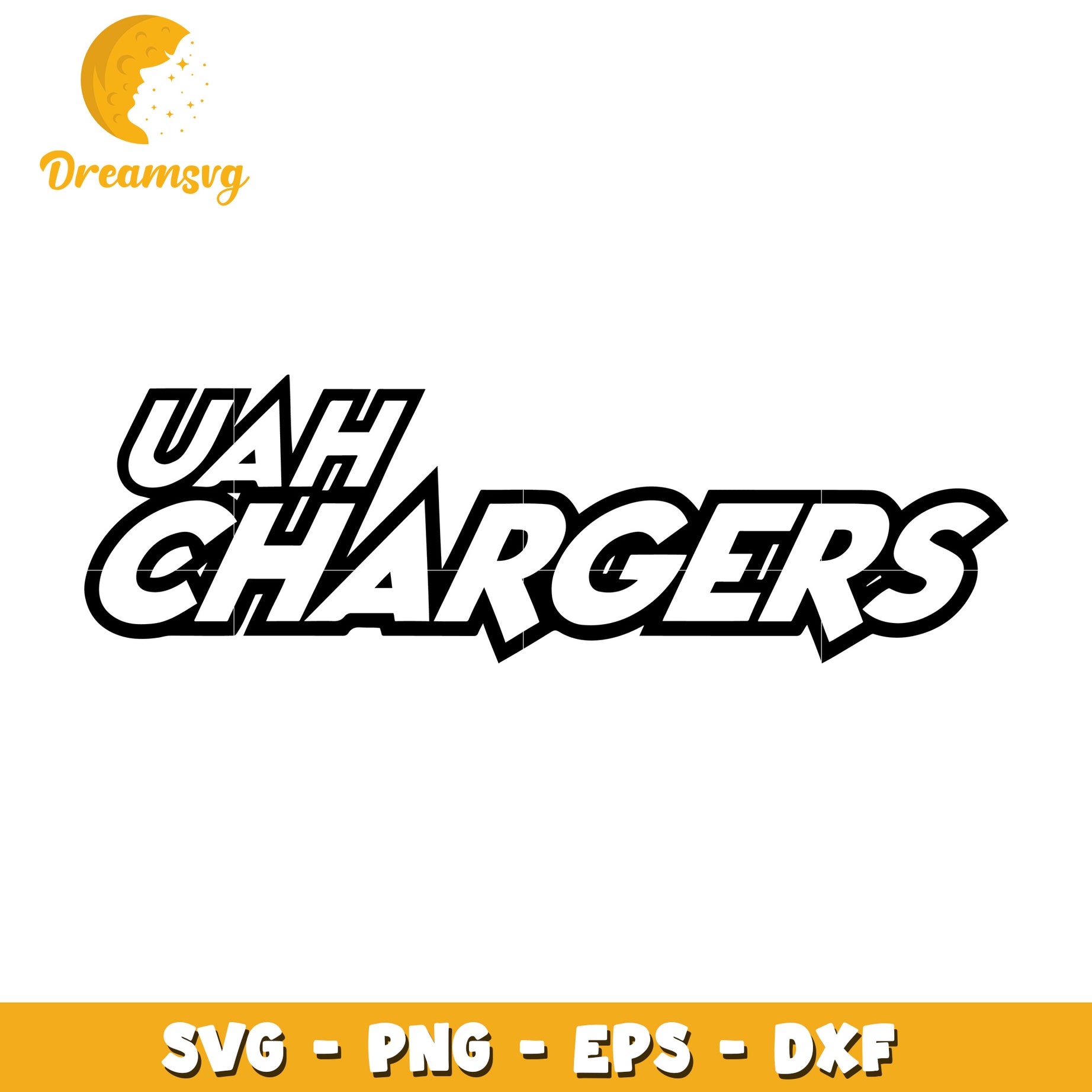 UAH Chargers SVG File for Sport Apparel and Graphic Design Use