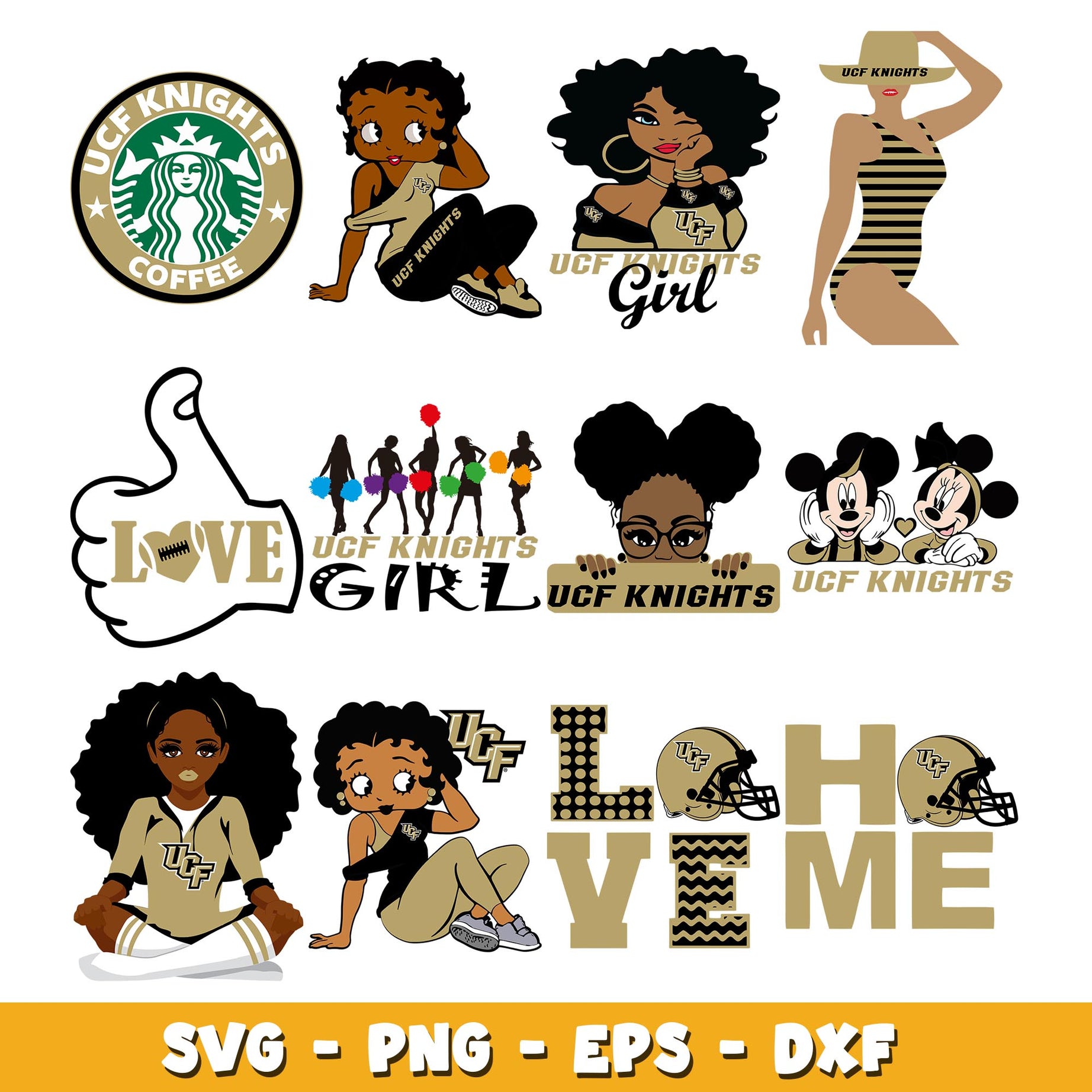 UCF Knights girl Bundle svg, UCF Knights logo svg, ncaa svg  