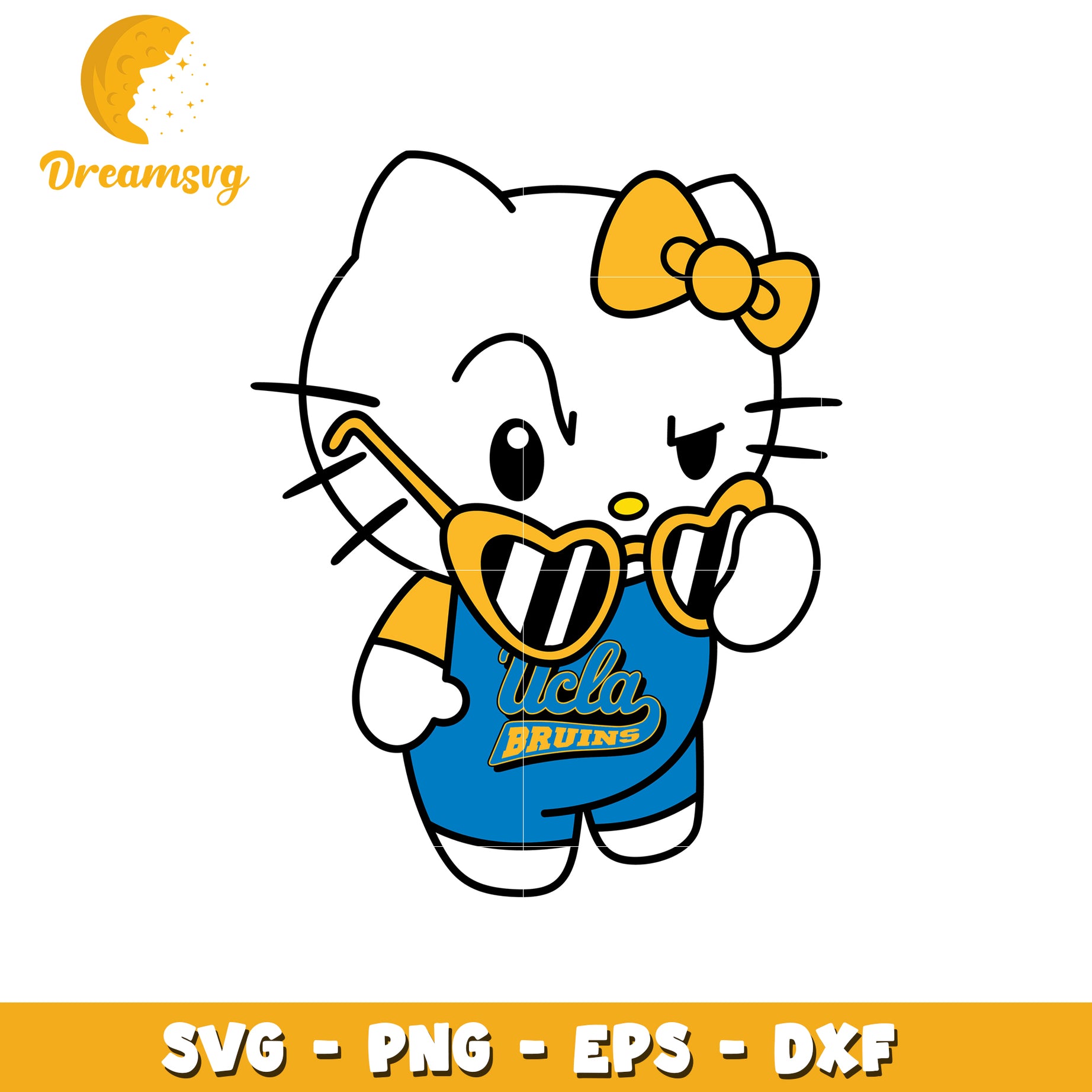 UCLA Bruins Hello Kitty SVG Design for Fans