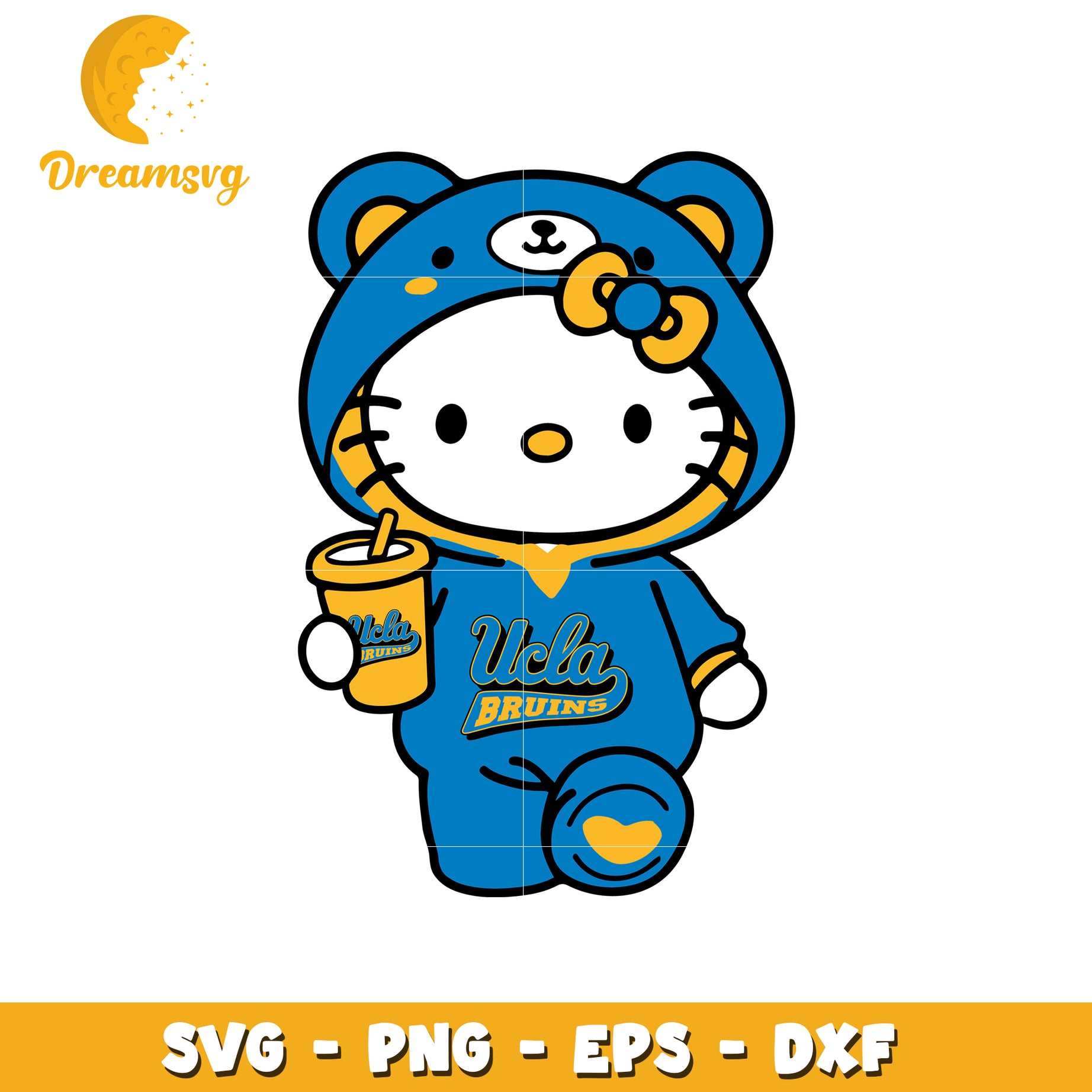 UCLA Bruins Hello Kitty SVG