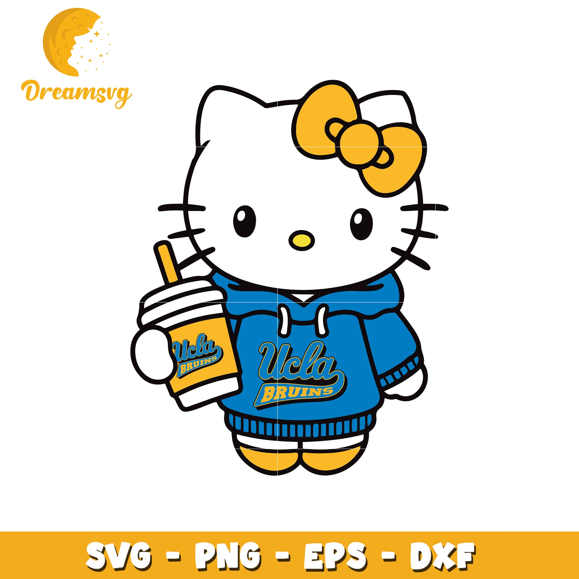 UCLA Hello Kitty SVG Design