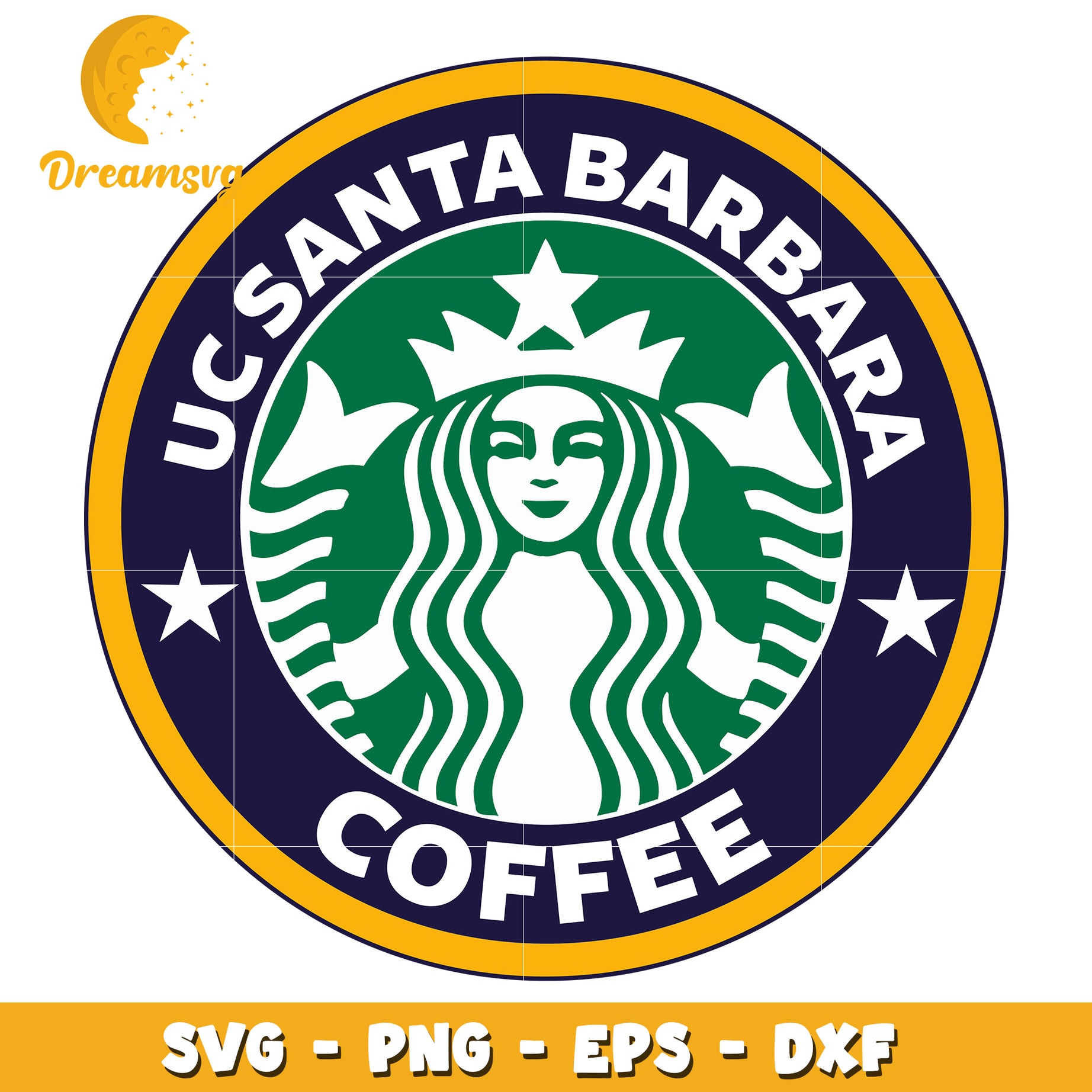 UCSB Coffee SVG PNG EPS DXF Cut File