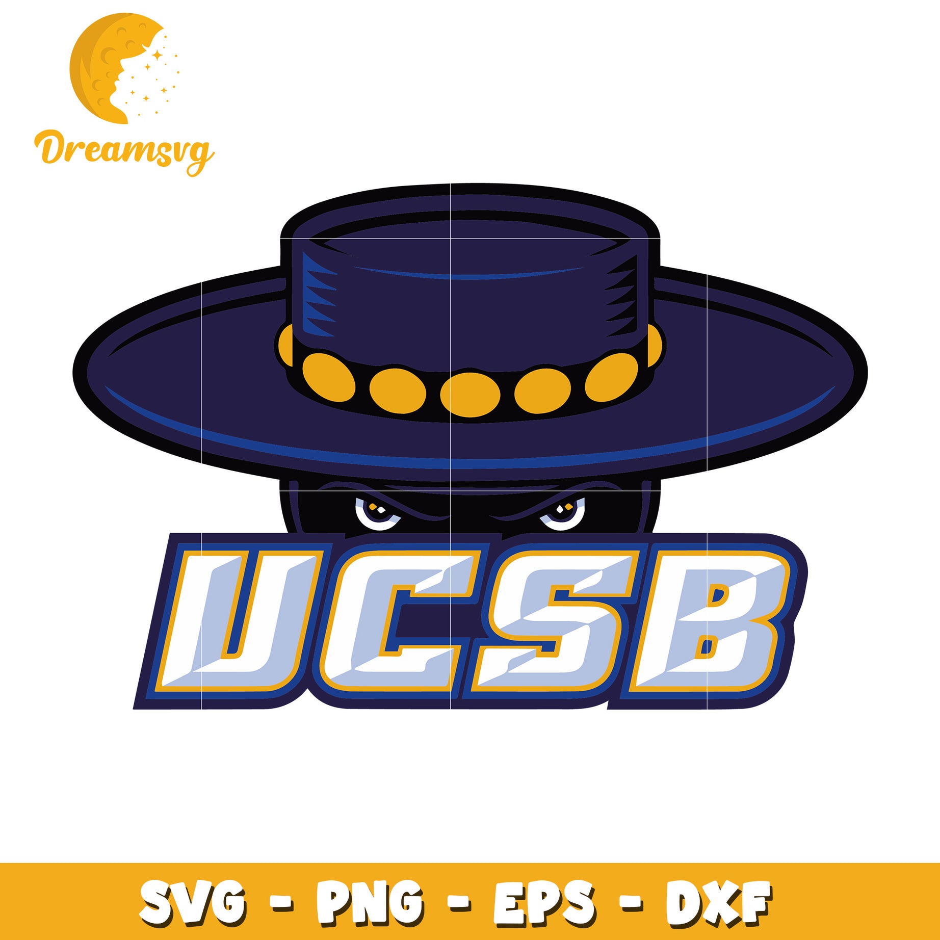 UCSB Gaucho Hat SVG PNG EPS DXF