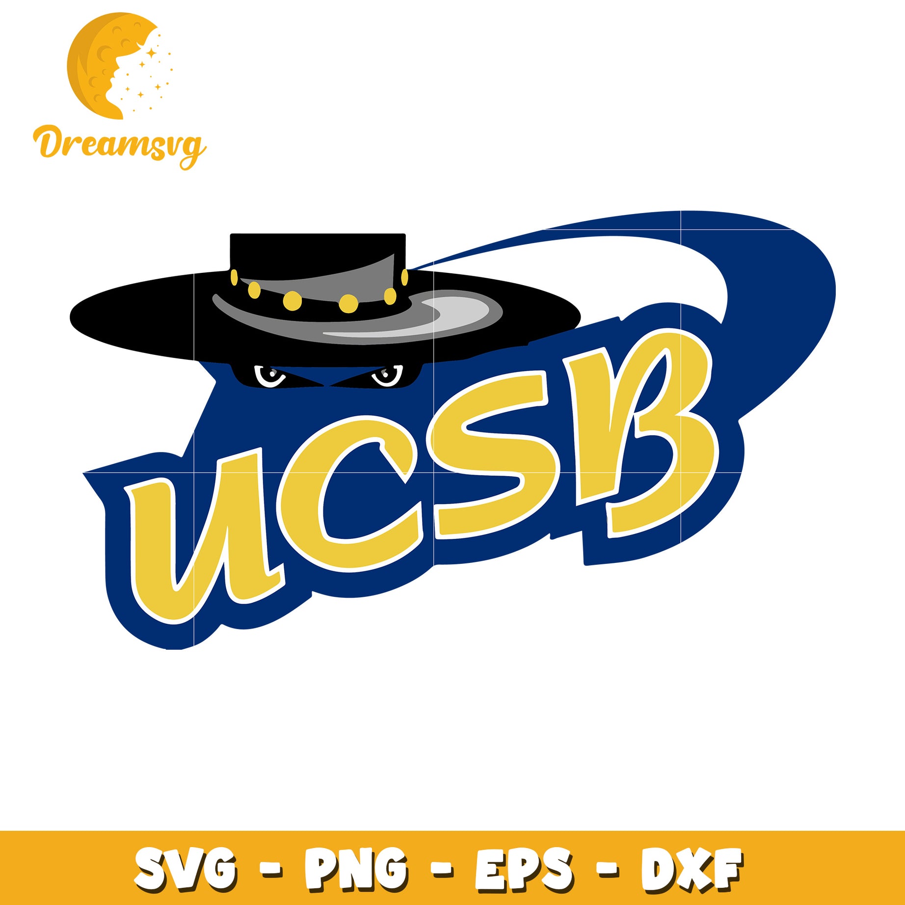 UCSB Gaucho SVG PNG EPS DXF Cut Files