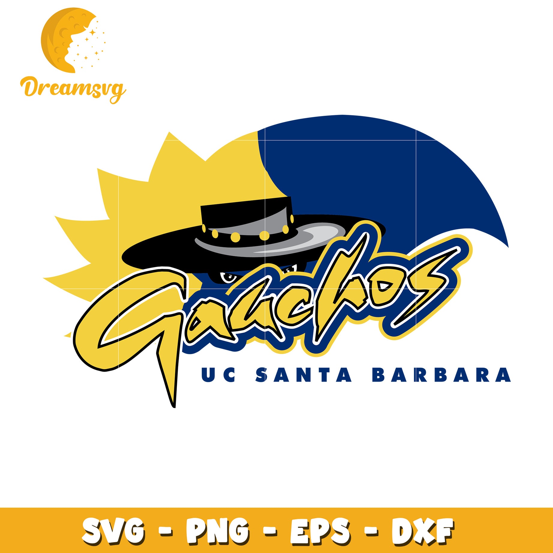 UCSB Gauchos SVG PNG EPS DXF Cut File